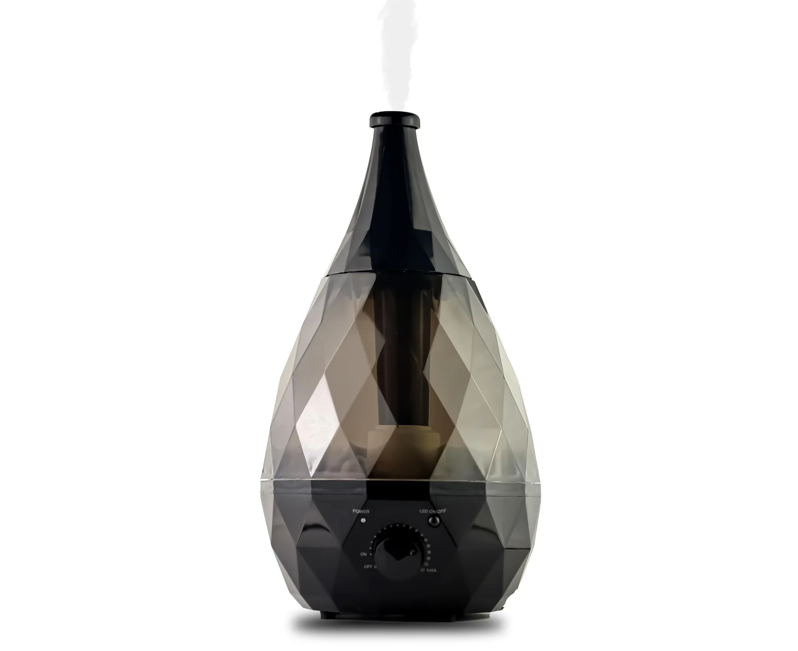 Mobigon 2.8Litres Humidifier for Room, Cool Mist Ultrasonic Humidifier / Essential Oil Diffuser, Super Quiet 360°Nozzle, Colorful Change, Auto Shut Off&UV Light&, Lasts Up to 24 Hours - Black