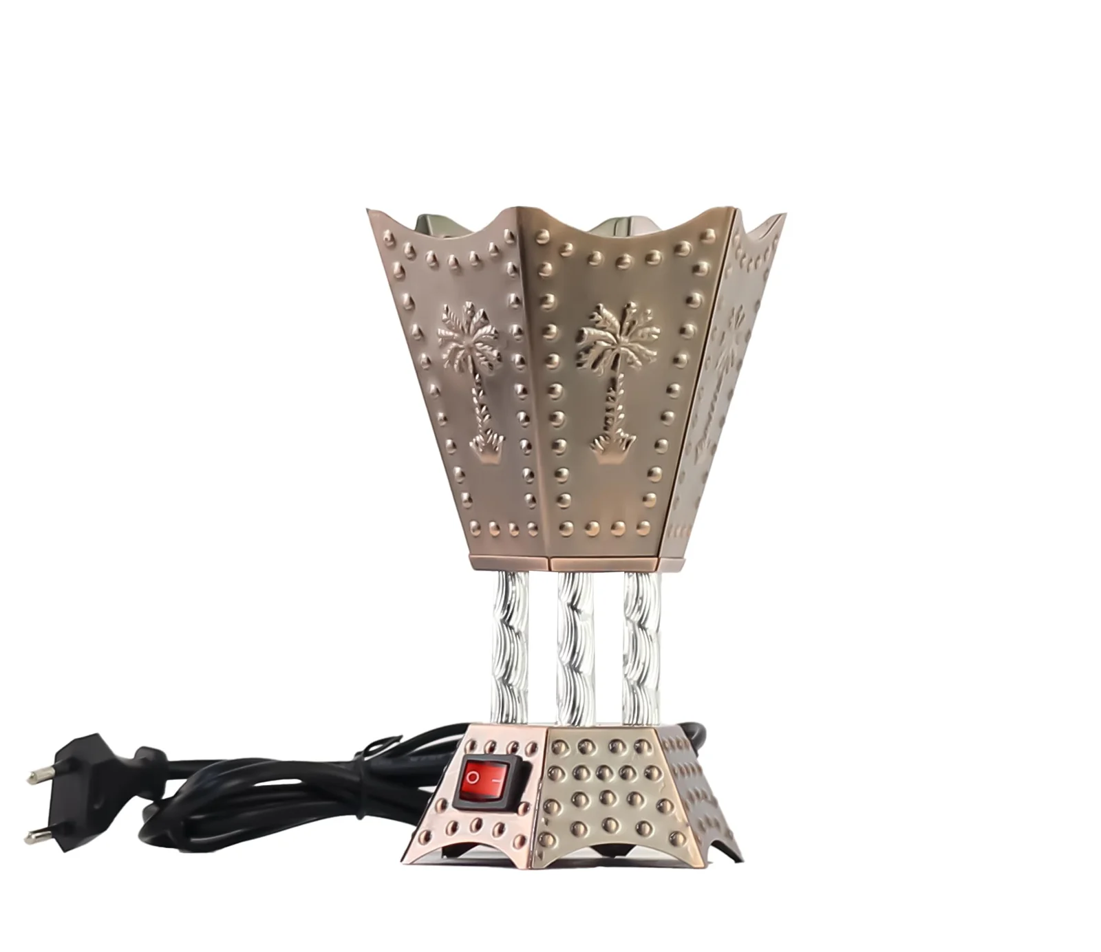 Mobigon Arabian Electric Incense Burners metal Vintage Arabic Burner, Middle Eastern Incense Holder- Electric Incense Burner Bakhoor Suitable For Arabian Oud, Home, Hotel Decor - Style n