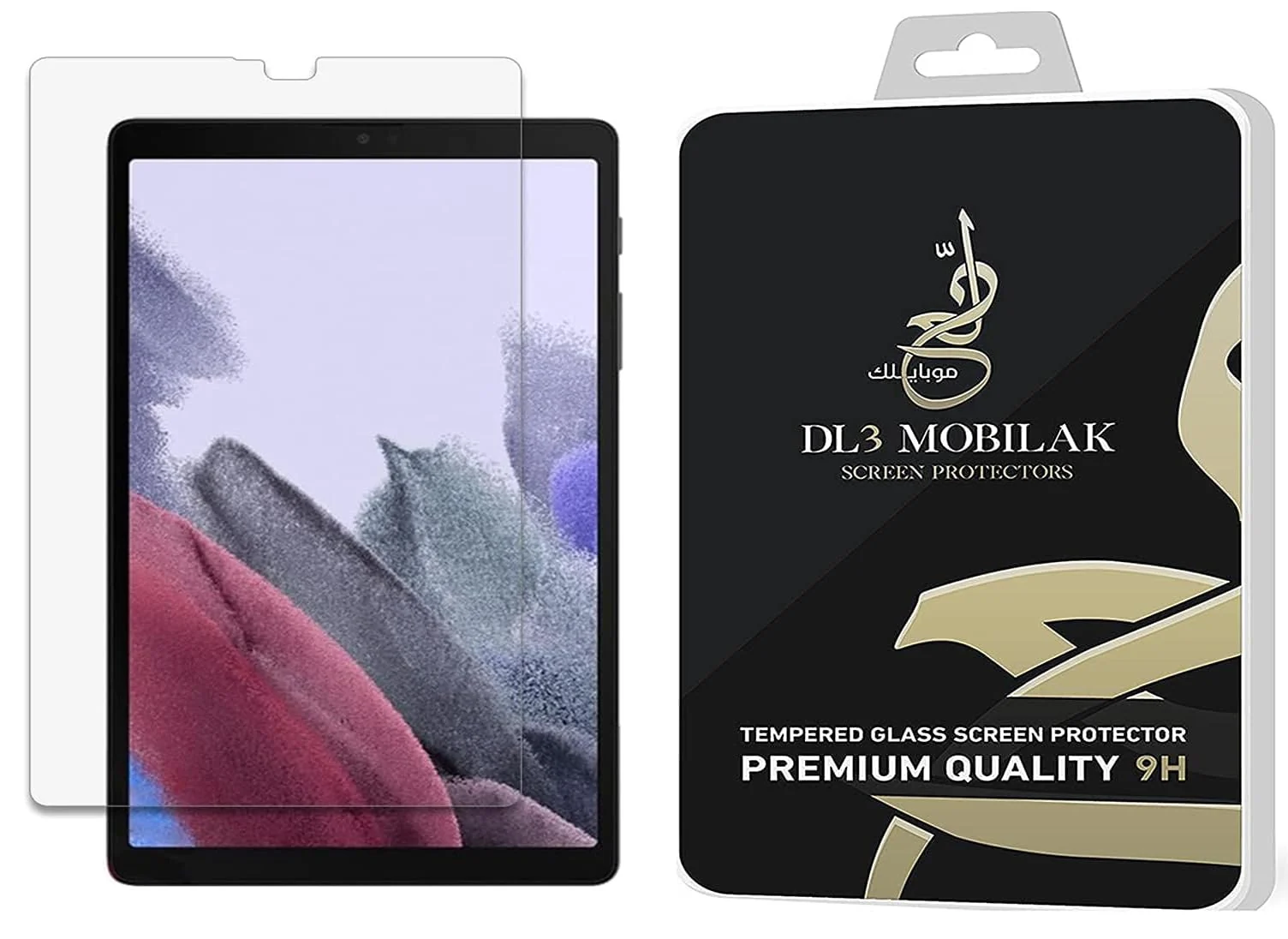 DL3 Mobilak Screen Protector For Samsung Galaxy Tab A7 Lite 8.7 Inch 2021 Model (SM-T220/T225/T227) Tempered Glass Film [HD Crystal ] [Easy Installation] [Scratch Resistant] [9H Hardness] - Clear