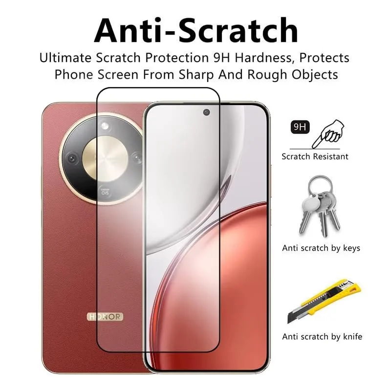 DL3 Mobilak for Honor X9D Tempered Glass Screen Protector, 9H Hardness Anti-Scratch Tempered Glass flim, Case Friendly, Anti-Scratch - Clear
