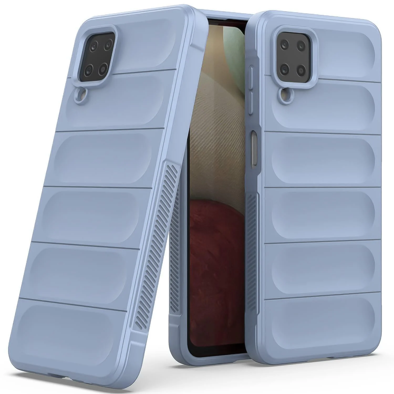 DL3 Mobilak Flexible Silicone and TPU Protective Case with Camera Protection for Samsung Galaxy A12 / M12 - Baby Blue