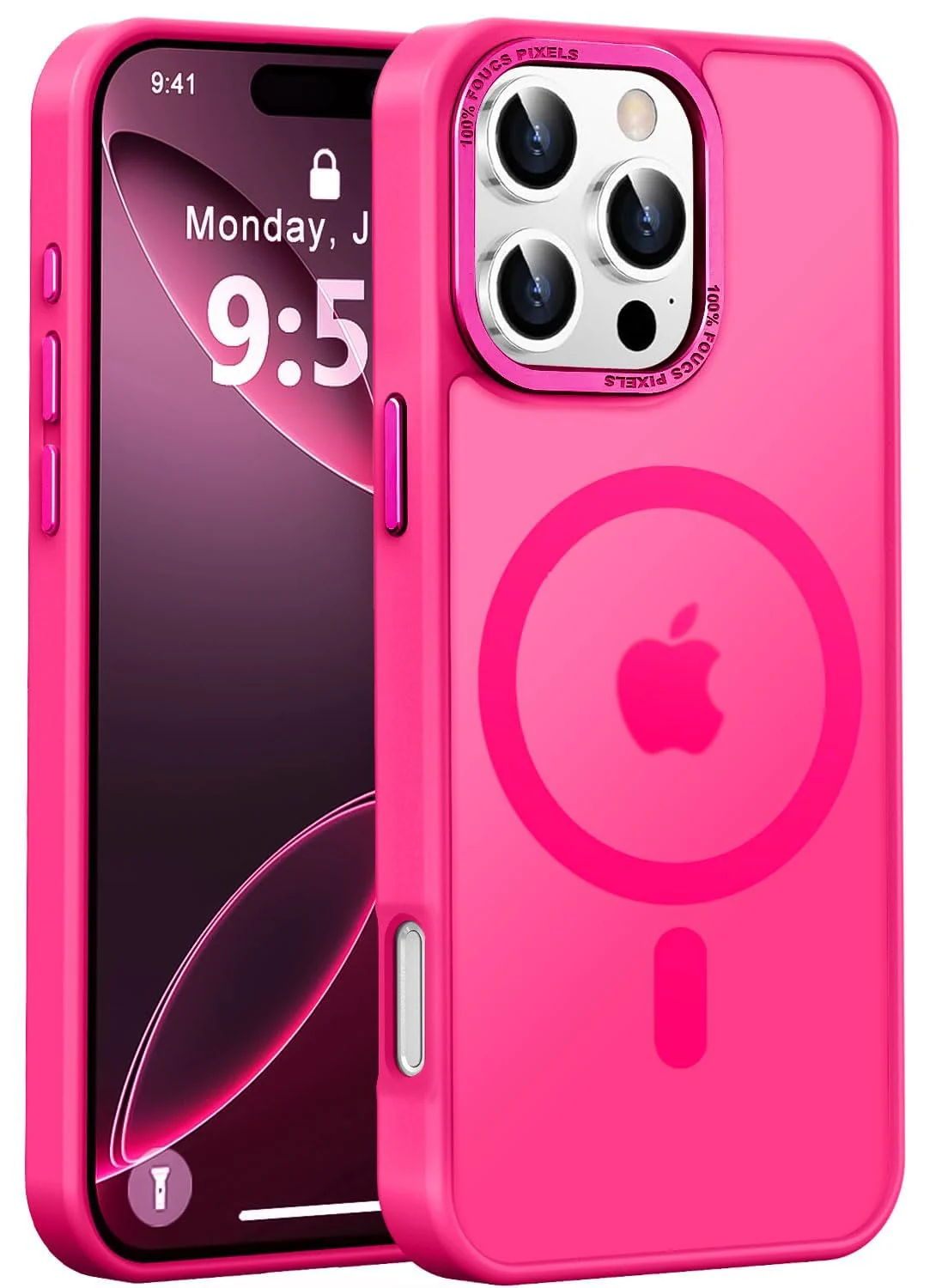 DL3 MOBILAK Protective Phone Case for Apple iPhone 16 Pro Max - Hot Pink
