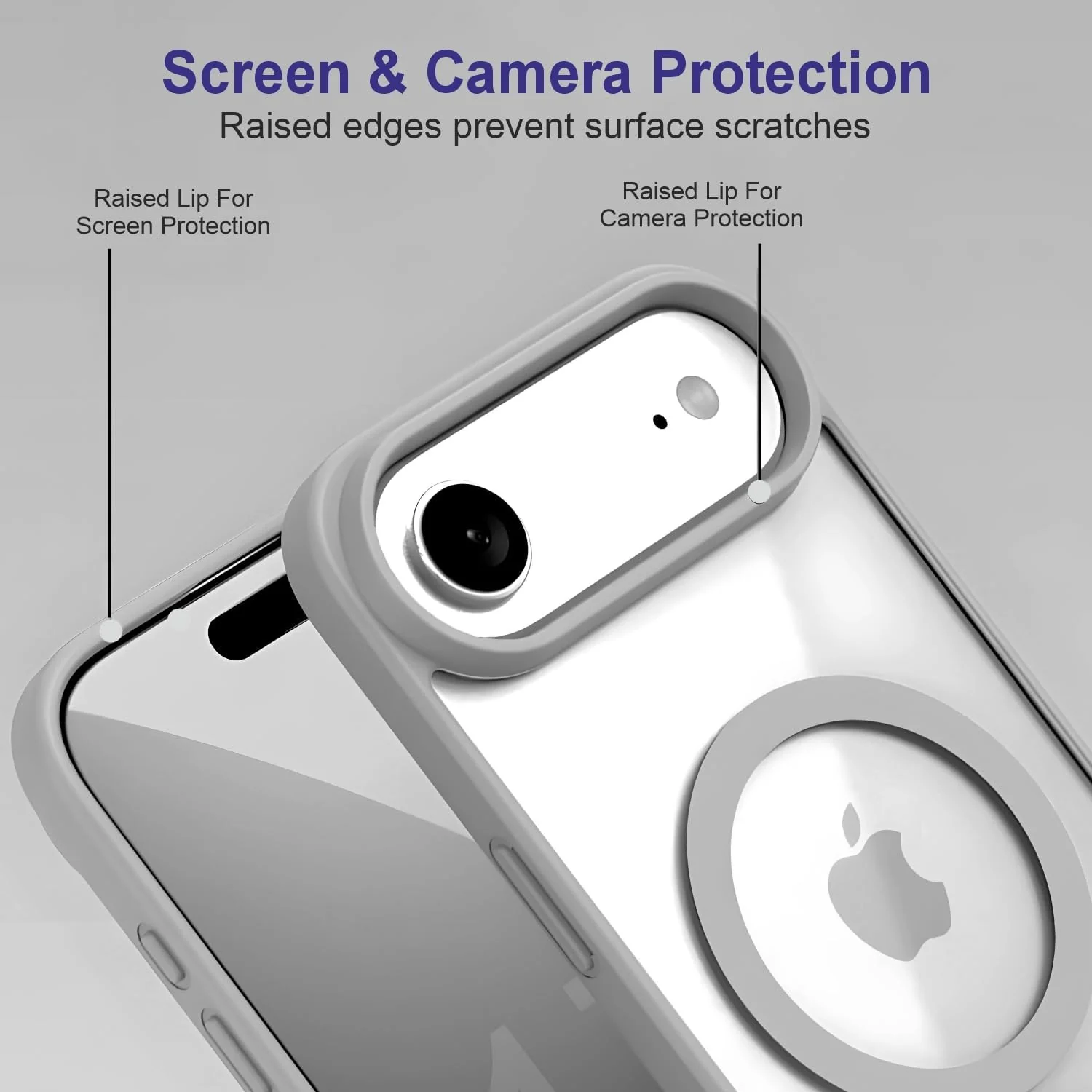 DL3 Mobilak Translucent Matte Case for iPhone 17 Air 6.5-Inch Compatible with, Compatible with MagSafe accessories, Shock-absorbing protection, Scratch-resistant surface - Gray