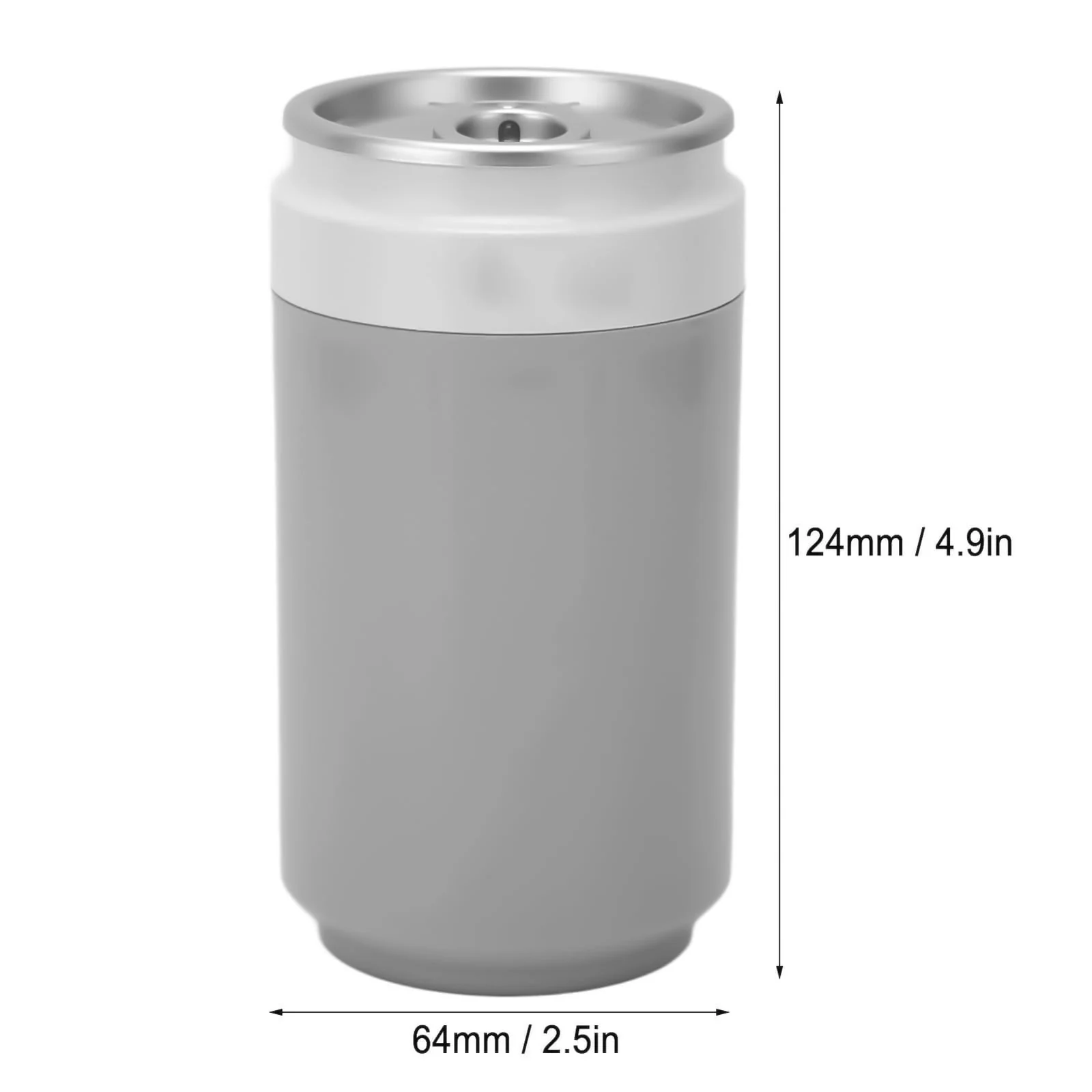 Mobigon Wood Cool Mist Ultrasonic Humidifier for Room Moisture, Aroma Diffuser for Home, 260ml Essential Oil Diffuser with 7 Colorful Night Light, Auto Shut-Off, Home, Office, car - White&Gray