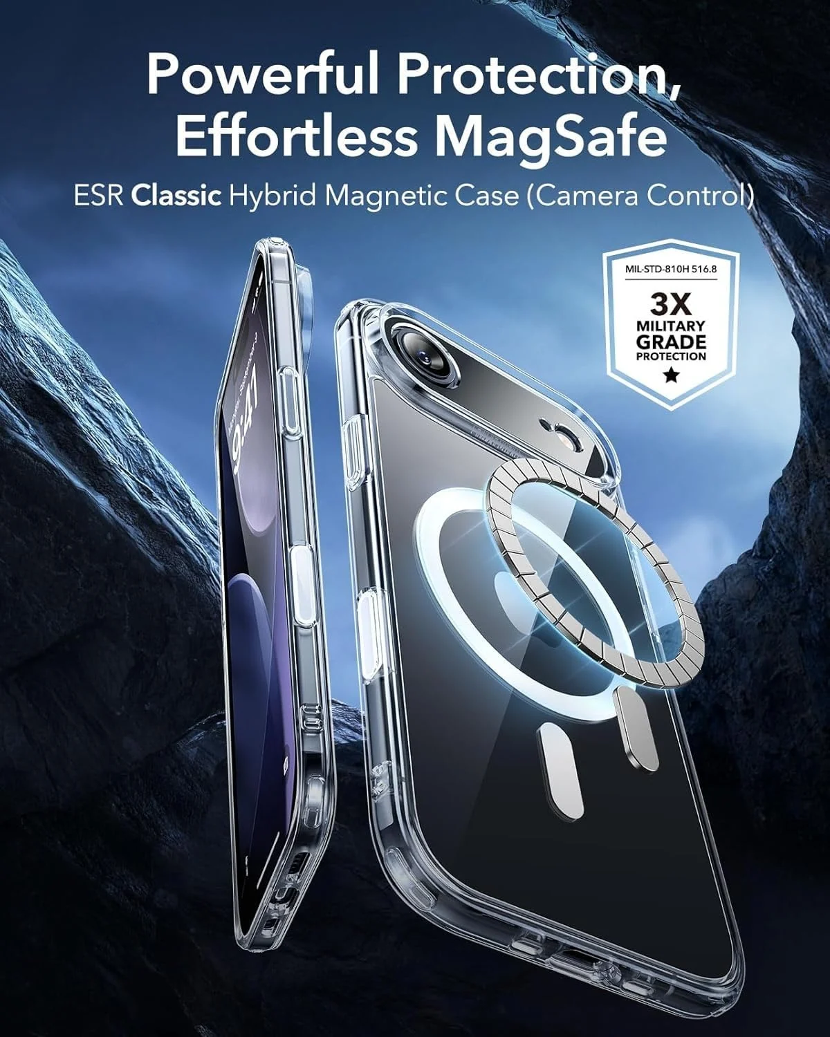 DL3 Mobilak for iPhone 17 Air (6.6 inch) Case [Compatible with MagSafe] Slim Magnetic Bumper Case - Clear