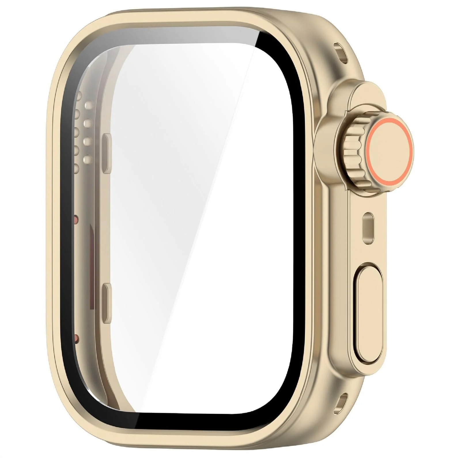 DL3 Mobilak for Huawei Watch Fit 4 Pro 2025 Case Screen Protector, [Looks Like iWatch Ultra Case] Built-in Tempered Glass Screen Unique Design Case Cover for Huawei Watch Fit4 Pro - Gold