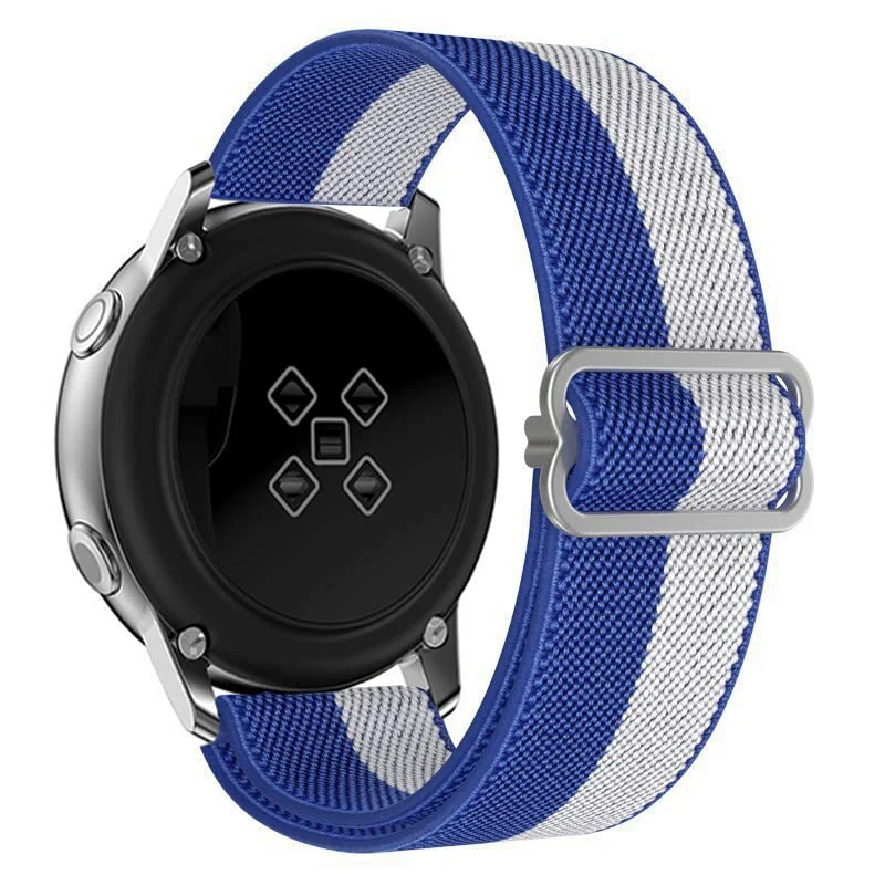 DL3 Mobilak Strap Nylon Loop 22MM Band For Xiaomi Redmi Watch 5 Active/5 Lite/Samsung Galaxy Watch 3 45mm/Watch 46mm/Gear S3/For Huawei watch GT5 GT4 GT3 GT2 GT 46MM/GT2E/GT2 Pro/GT 3 Pro/GT5 Pro - Blue Grey