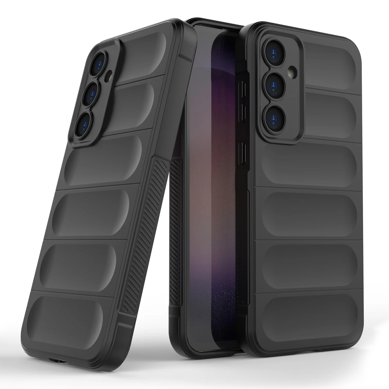 DL3 Mobilak Soft Silicone Protective Case for Samsung Galaxy S23 FE 5G with Camera Protection and Shockproof Design - Black