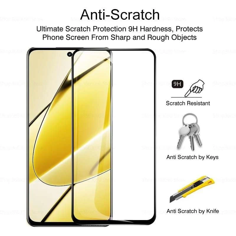 DL3 Mobilak 5D Full Glass Screen Protector For realme 11 5G/11X 5G Black Frame - Clear
