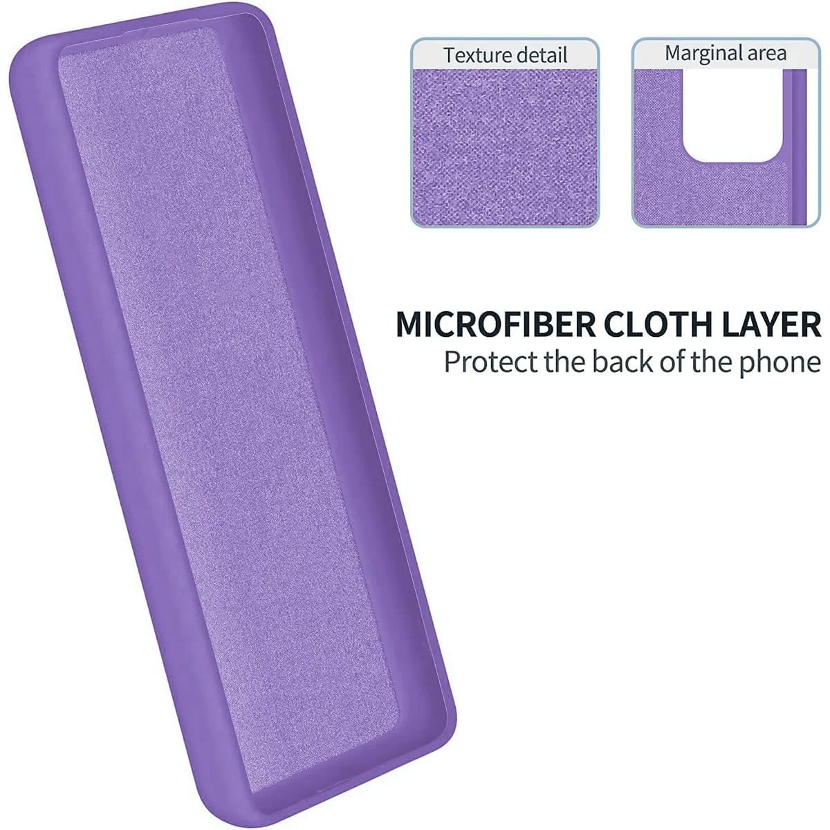 DL3 Mobilak Silicone Protective Case for Honor 90, Shock-absorbing protection, Scratch-resistant surface, Soft microfiber lining - Light Purple