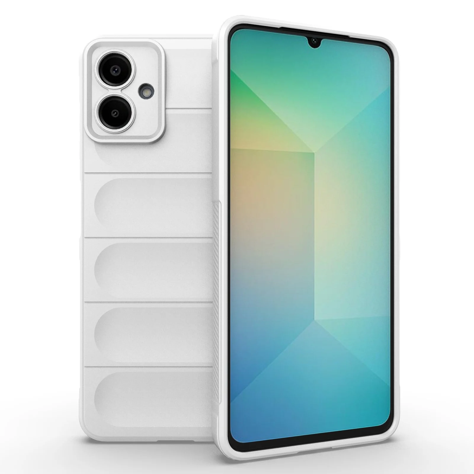 DL3 Mobilak Flexible Silicone and TPU Protective Case with Camera Protection for Samsung Galaxy A06 - White