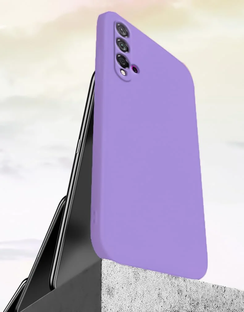 DL3 Mobilak Huawei nova 5T Case, Soft Flexible Liquid Silicone Gel Rubber Bumper Cover, Full Body Shockproof Protective Phone Case - Light Purple