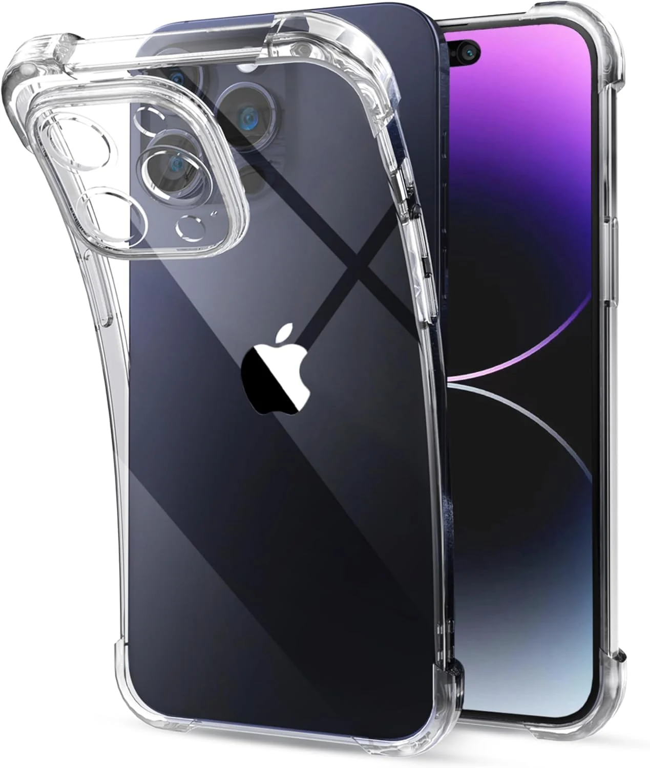 DL3 Mobilak Case Compatible with iPhone 12 Pro Max 6.7, Cover Silicone Transparent TPU Gorilla Anti-shock Shockproof Corners - Clear