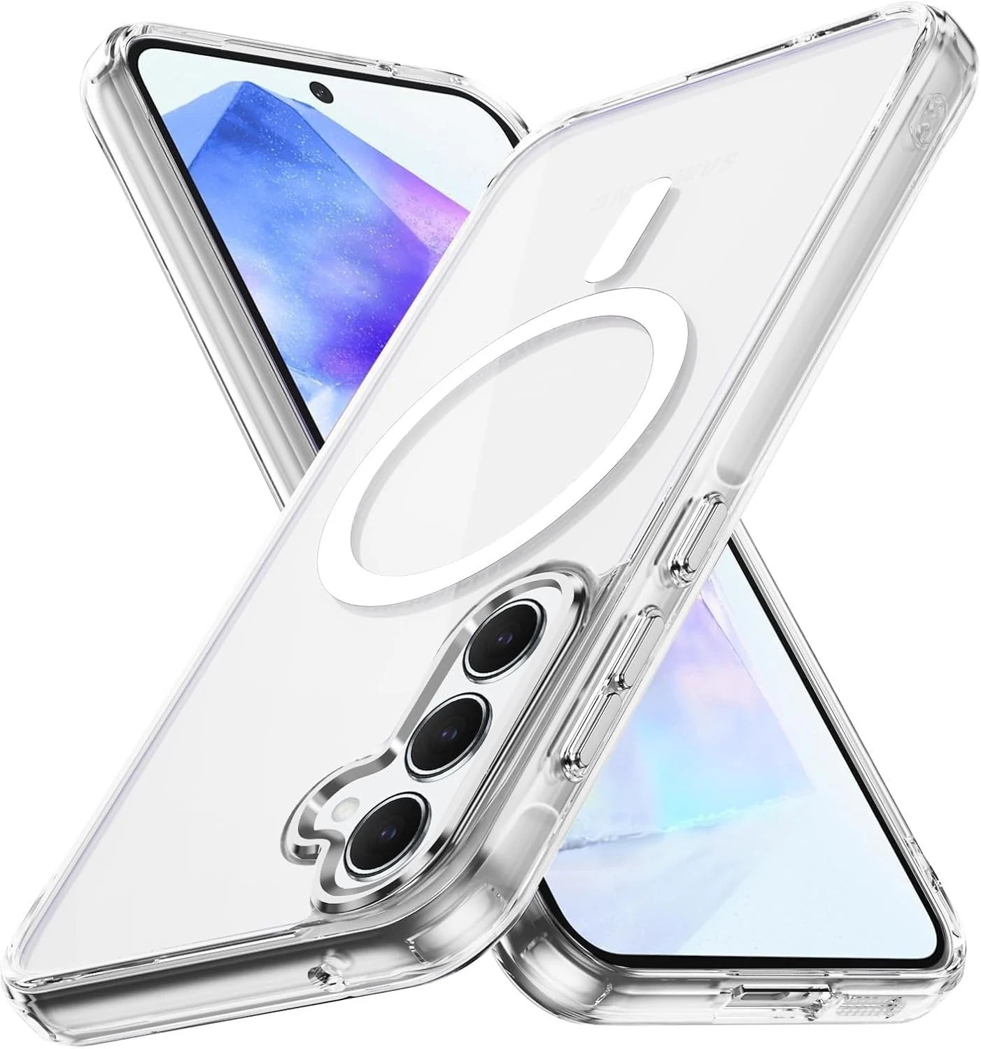 DL3 Mobilak for Samsung Galaxy A55 5G Case [Compatible with MagSafe] Slim Magnetic Bumper Case - Clear