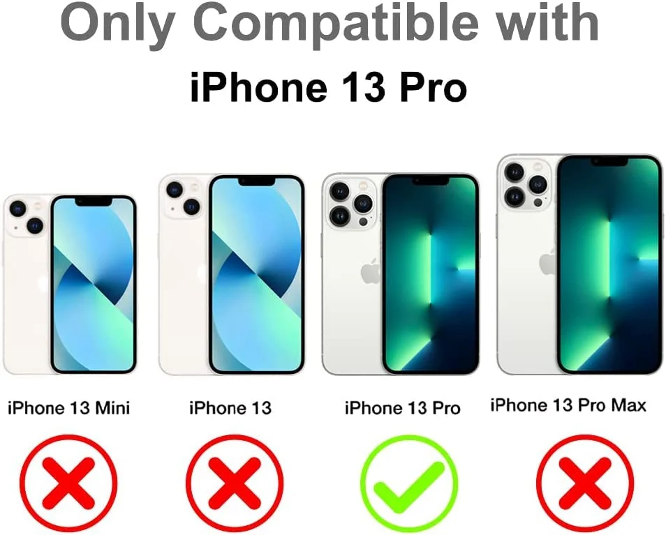 DL3 Mobilak Compatible with Apple iPhone 14 Pro (6.1 inch) Wallet Case with Card Holder, Precision Cut-Outs and TPU Bumper for Shock Absorption, Anti-Scratch Smudge-Proof (Matte ) - Clear
