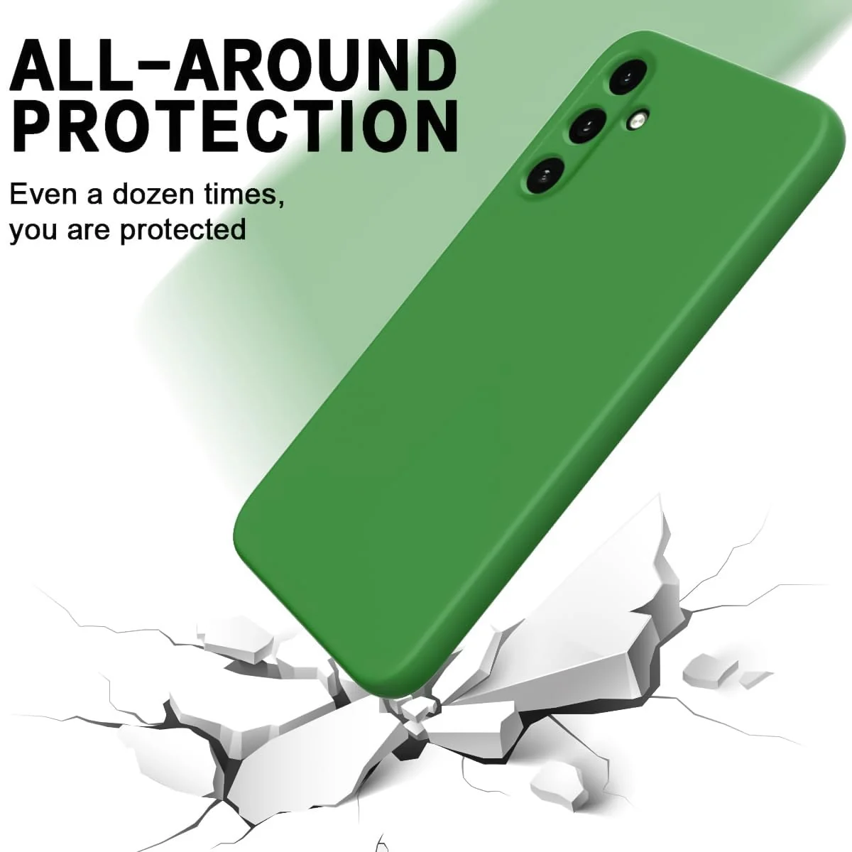 DL3 Mobilak Silicone Protective Case for Samsung Galaxy A35, Shock-absorbing protection, Scratch-resistant surface, Soft microfiber lining - Neon Green