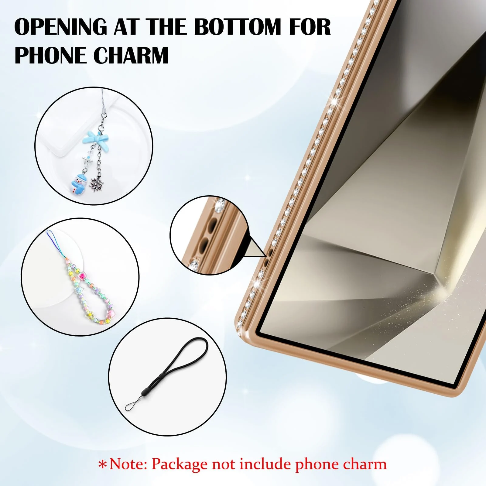 DL3 Mobilak MagSafe-Compatible Magnetic Case for Samsung Galaxy S24 Ultra with Camera Protection and Magnetic Car-Mount Support - Gold
