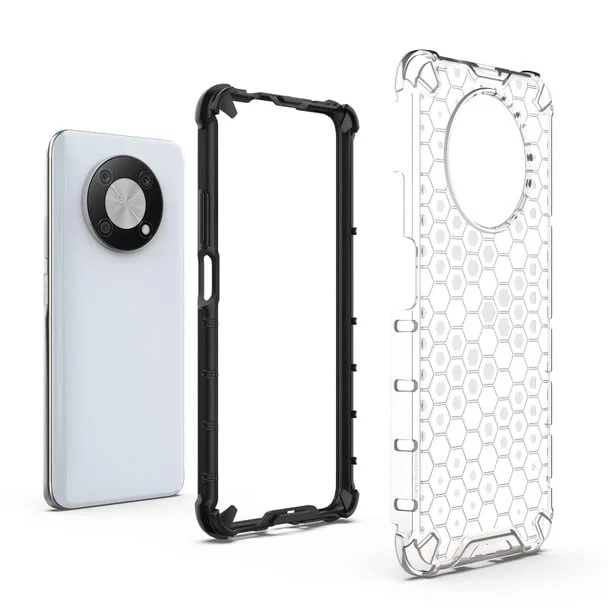 DL3 Mobilak Honeycomb Protective Case for Huawei Nova Y90 / Enjoy 50 Pro, Shock-absorbing protection, Transparent design, Slim, lightweight profile - Clear
