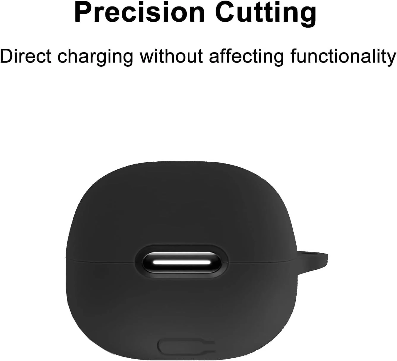 DL3 MOBILAK Silicone Case Compatible with Soundcore Liberty 4 NC Earbuds, Soft Silicone Protective Case Cover, Shockproof Sleeve with Carabiner - Black