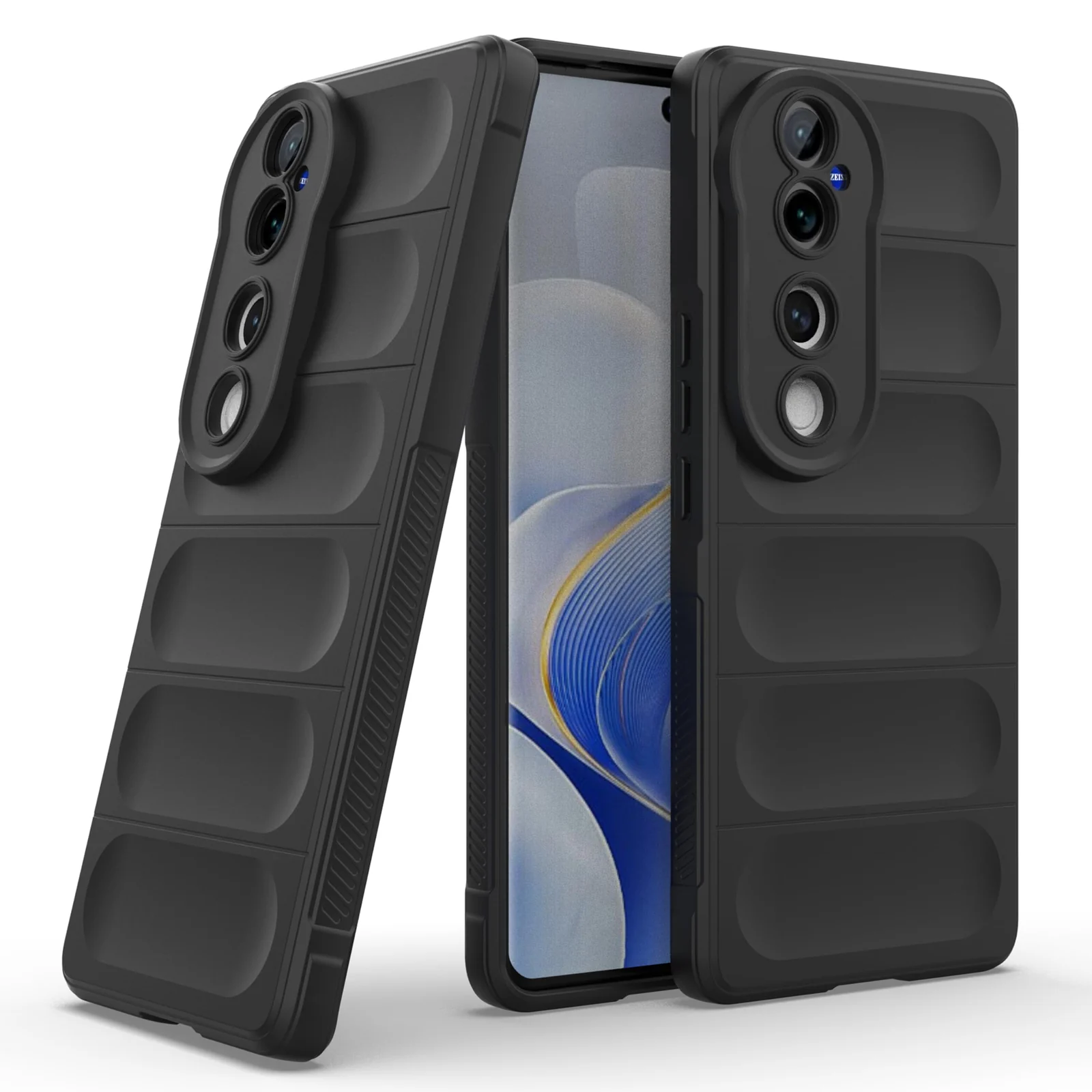 DL3 Mobilak Silicone Case for Vivo V40 5G / Vivo V40 Pro 5G Heavy Duty Protective [Slim Fit] Shockproof Soft Flexible Protective Design Shock-Absorption TPU Cover With Camera Protection - Black