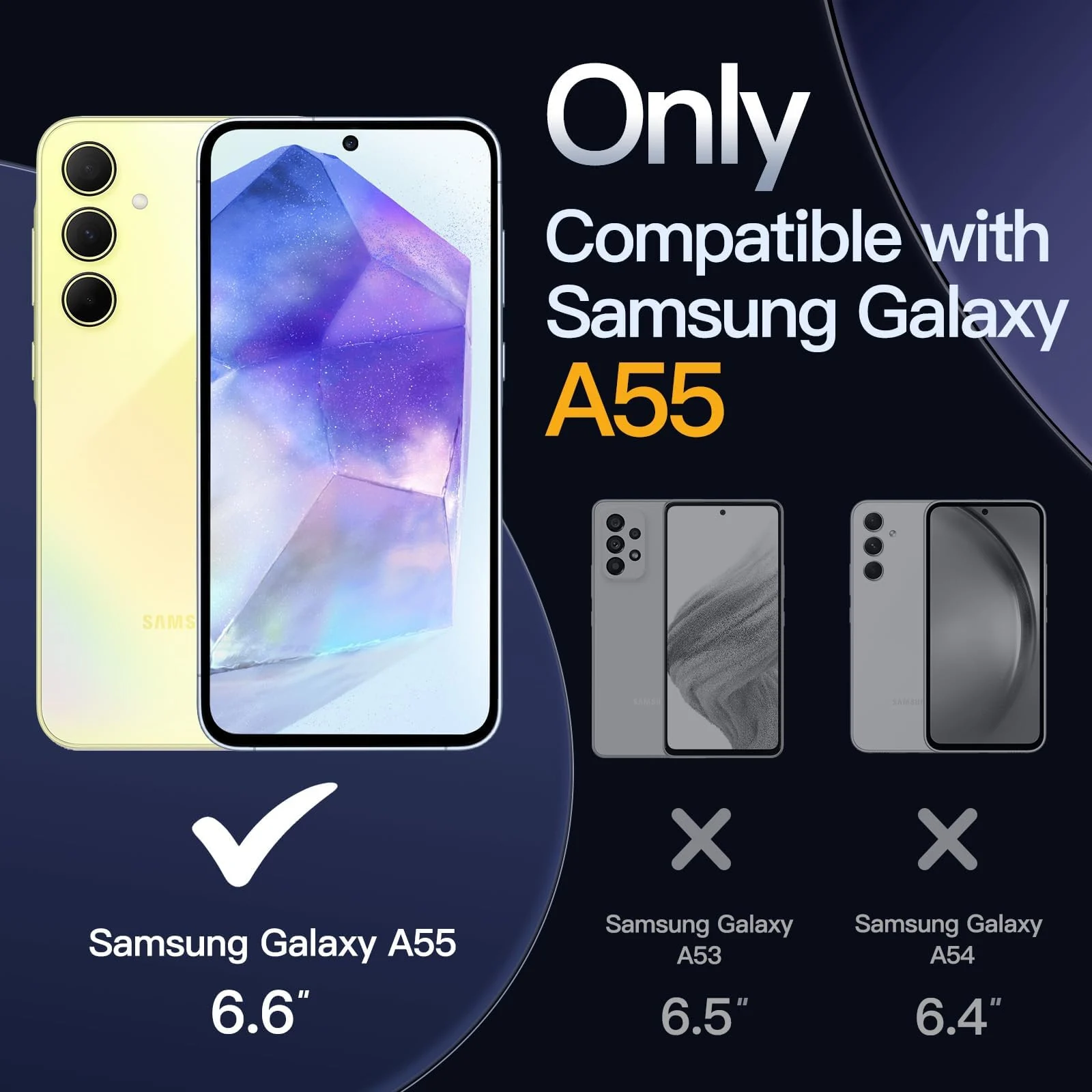 DL3 Mobilak Clear TPU Case for Samsung Galaxy A55 5G, Camera protection, Shock-absorbing protection, Scratch-resistant surface - Black