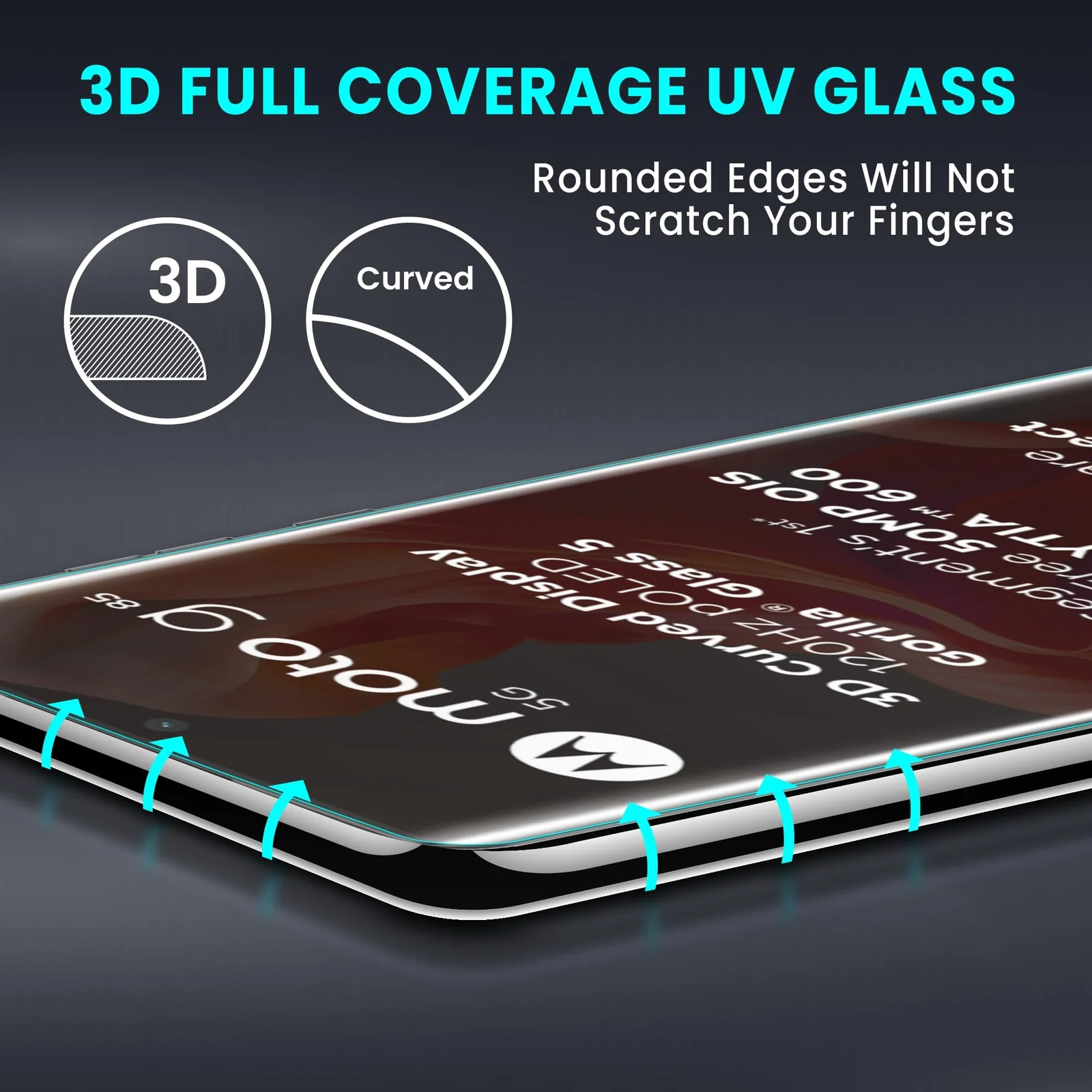 DL3 Mobilak Screen Protector Compatible with Motorola Edge 50 Fusion/Compatible with Motorola Moto G85 5G Full Screen adhesive HD - Clear