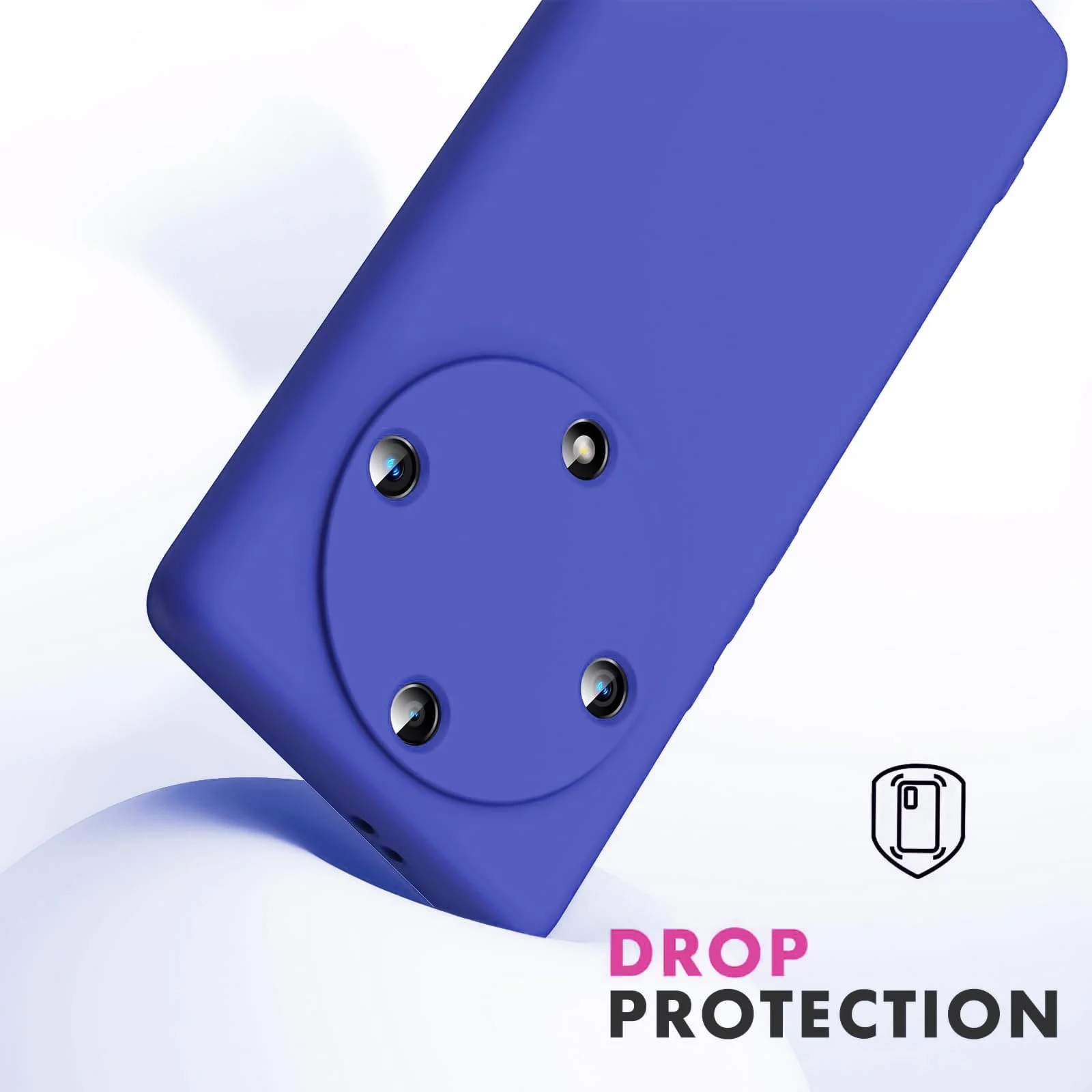 DL3 Mobilak Soft Silicone Protective Case for Honor X9a with Microfiber Lining and Shockproof Design - Light Blue
