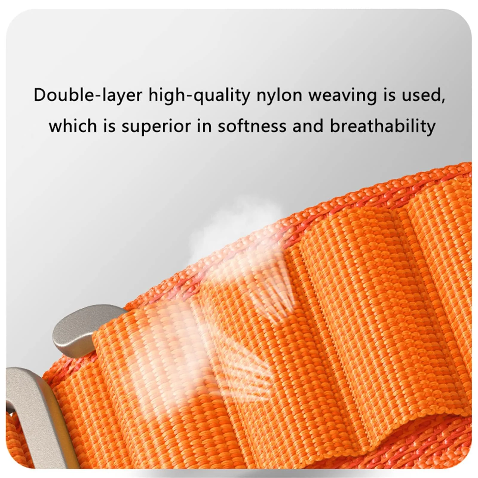 DL3 Mobilak Compatible with Huawei Band 8/Huawei Band 9 Replacement Strap, Nylon Wristband, Adjustable Sports Bracelet, Sport Band with G Hooks, Nylon Watch Strap - Orange