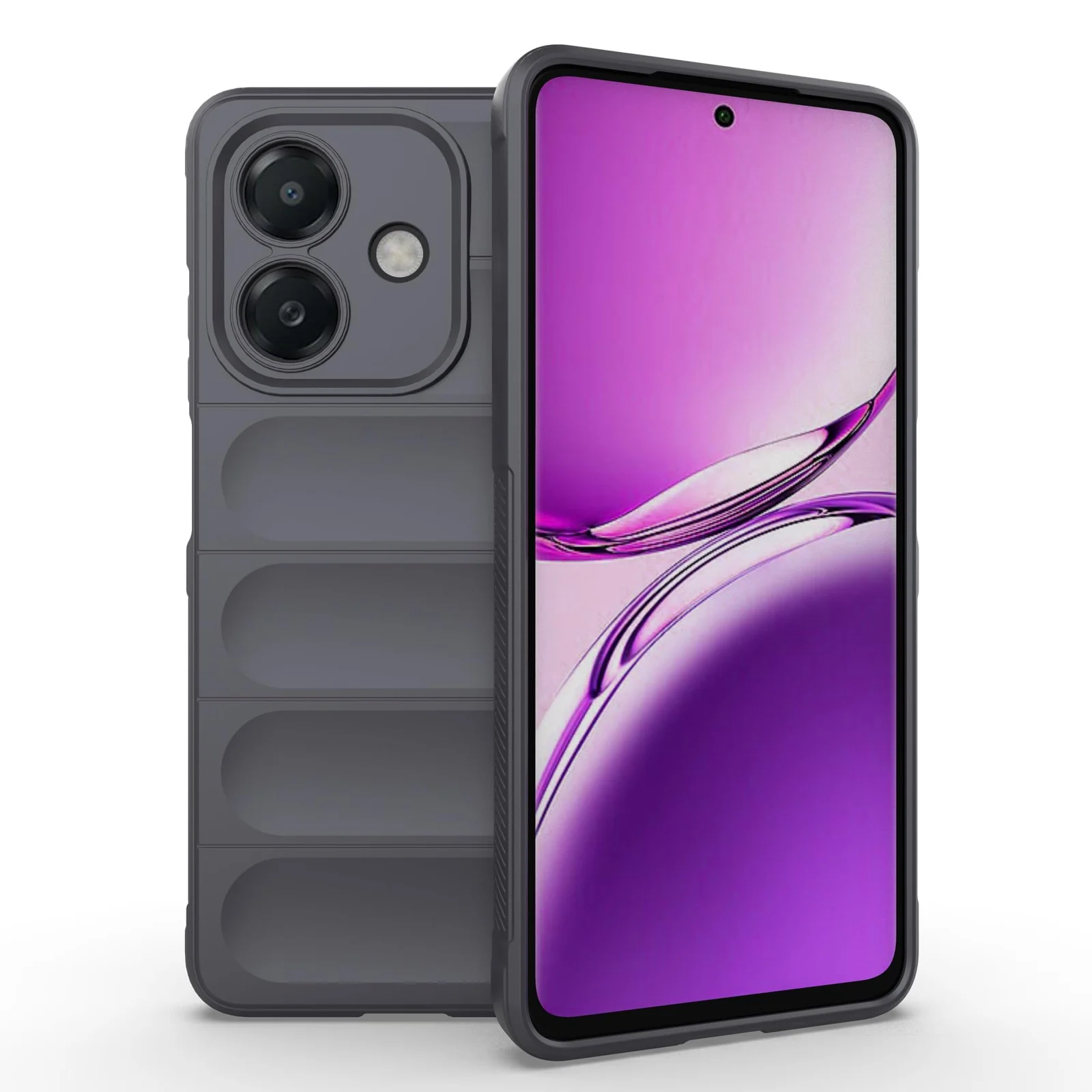 DL3 Mobilak Flexible Silicone and TPU Protective Case with Camera Protection for OPPO A3 / OPPO A3x / A40 - Dark Gray