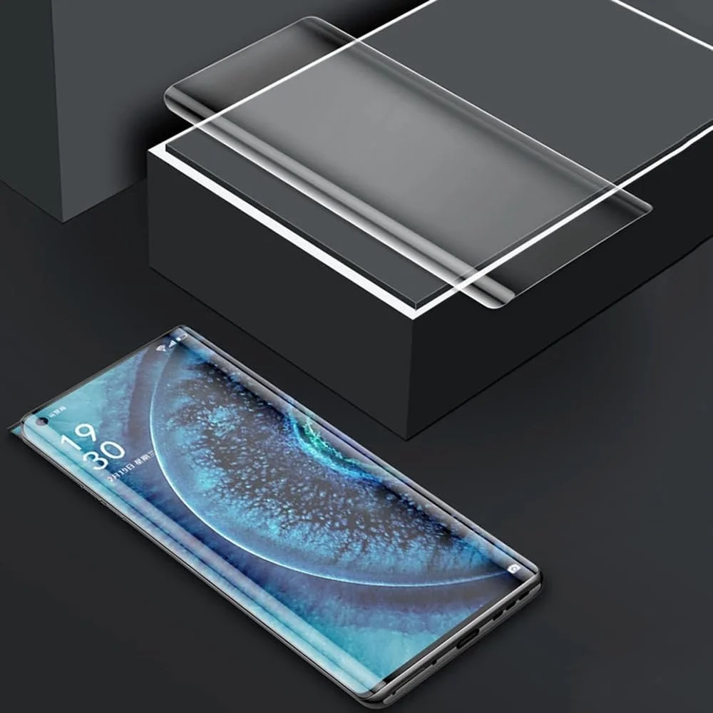 DL3 Mobilak OPPO Find X3 Pro Screen Protector [Liquid UV Tempered Glass] Full Screen adhesive [Sensitive Touch][Fingerprint Sensor Compatible] HD - Clear