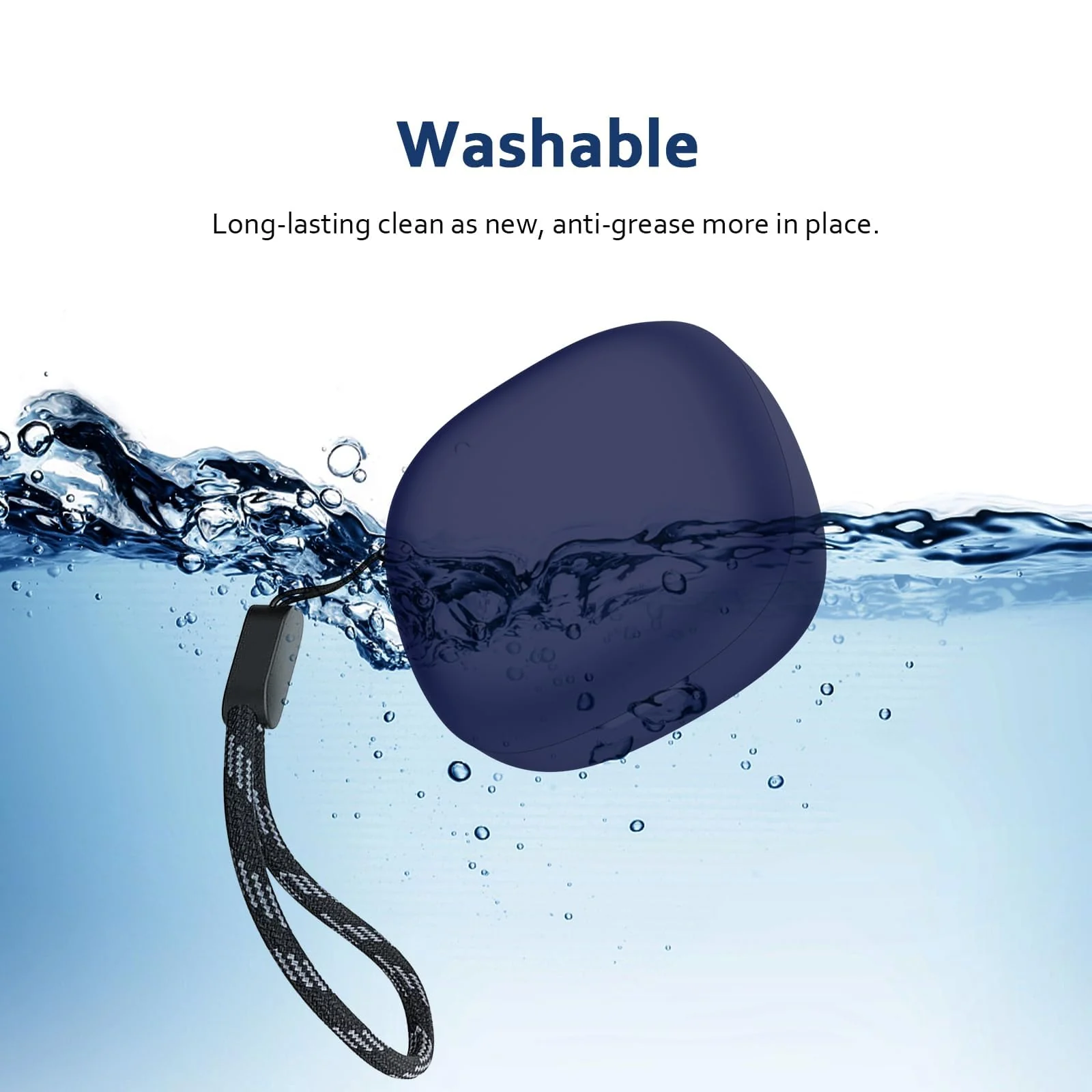 DL3 MOBILAK Silicone Cover Case Compatible with Soundcore R50i, Compatible with Soundcore P20i Portable Protective Case Cover With Keychain - Blue