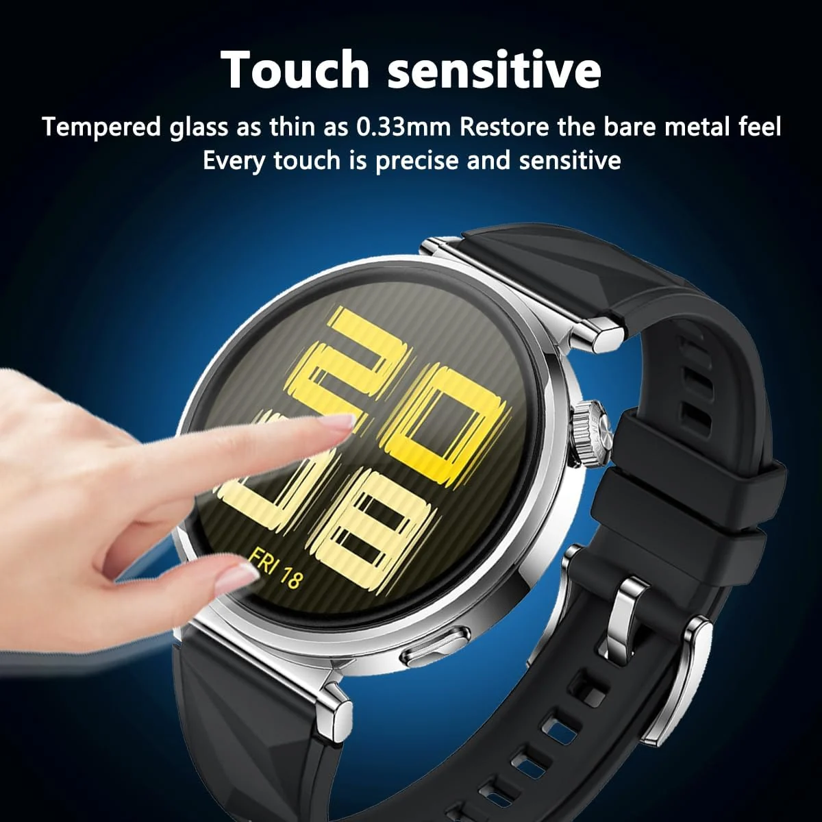DL3 Mobilak Screen Protector For Huawei Watch GT 5 41mm, 3D Curved Soft Edge Protective Film [Anti-Scratch] [Bubble Free] [Ultra Shatterproof] [High Sensitive] (Not Glass) For Huawei Watch GT5 41mm - Black