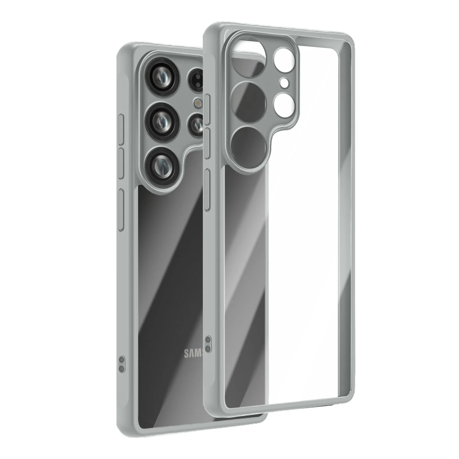 DL3 Mobilak Clear TPU Case for Samsung Galaxy S25 Ultra 5G, Camera protection, Shock-absorbing protection, Scratch-resistant surface - Gray
