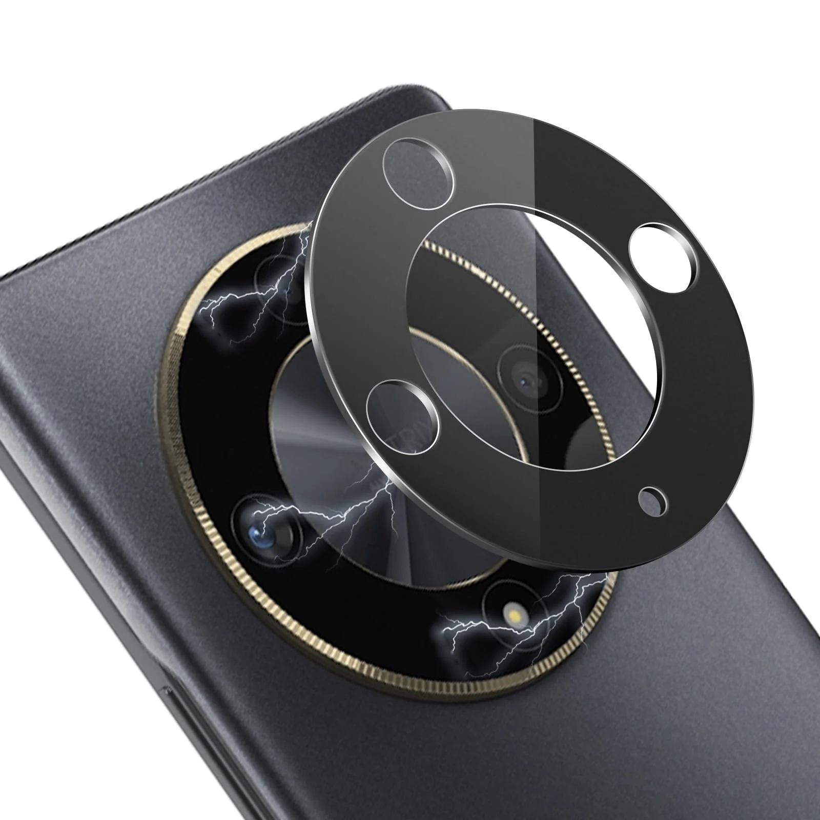 DL3 Mobilak Honor X9b | Honor Magic 6 Lite | X50 Camera Lens Protector Tempered Glass Screen Protector HD [Full Coverage][Anti-Scratch] Drop Protection Ultra Clear/Thin Lens Protector Case - Black