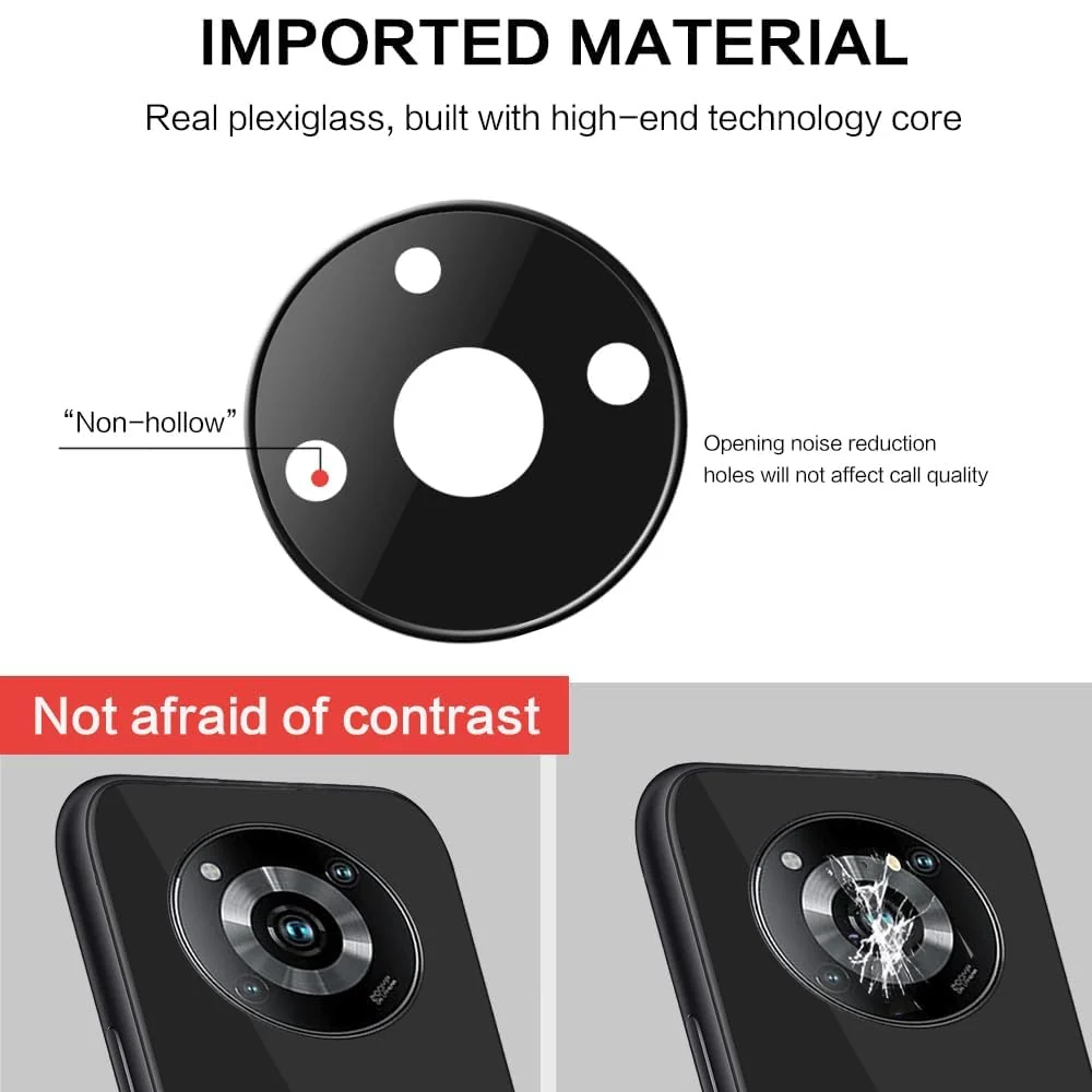 DL3 Mobilak realme 11 Pro & realme 11 Pro+ Plus 5G Camera Protector Tempered Glass Screen Protector HD [Full Coverage][Anti-Scratch] Drop Protection Ultra Clear/Thin Lens Protector Case - Black
