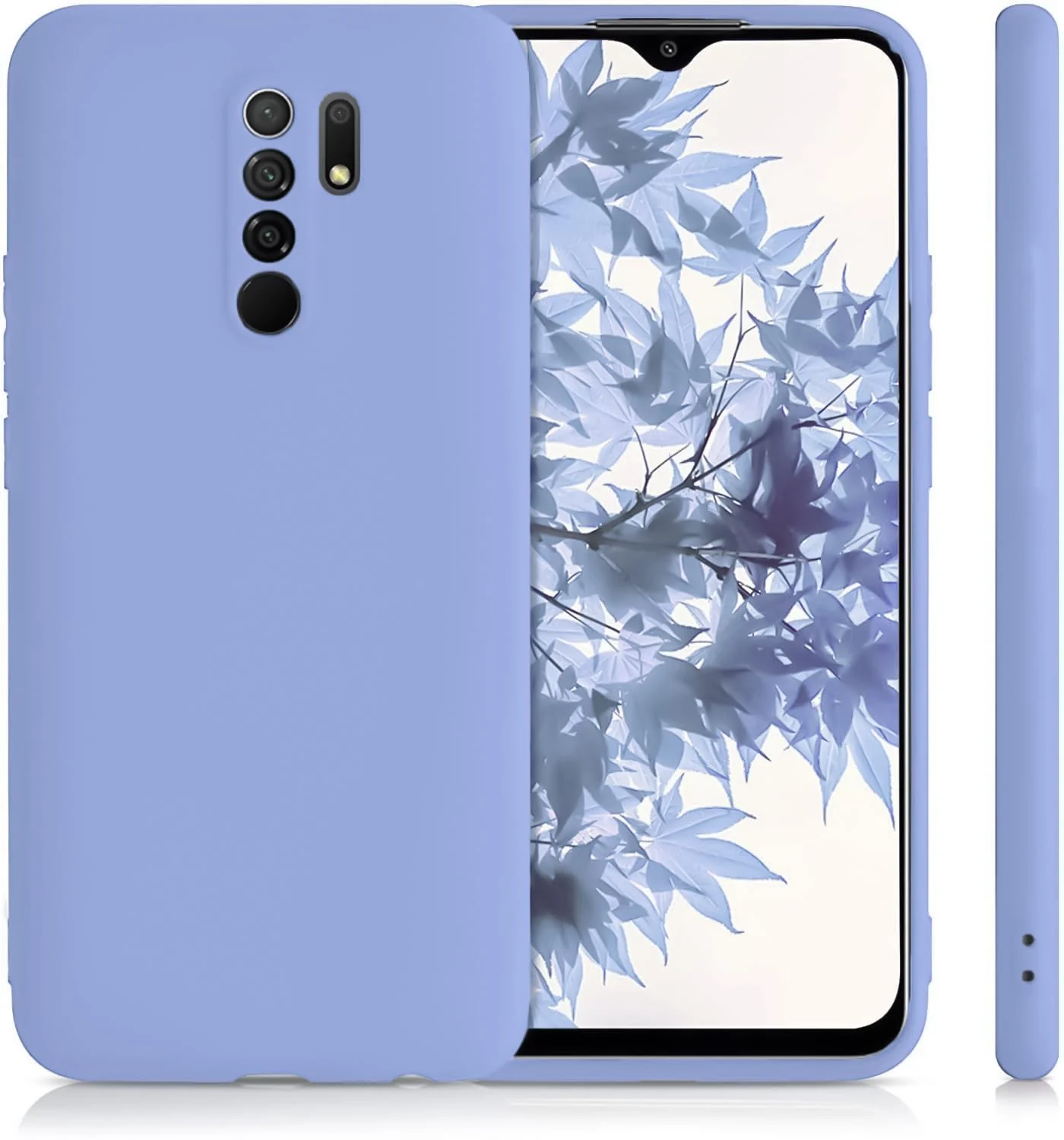 DL3 Mobilak Liquid Silicone Case for Xiaomi Redmi Note 8 Pro, Not compatible with MagSafe, Supports wireless charging, Camera protection - Baby Blue