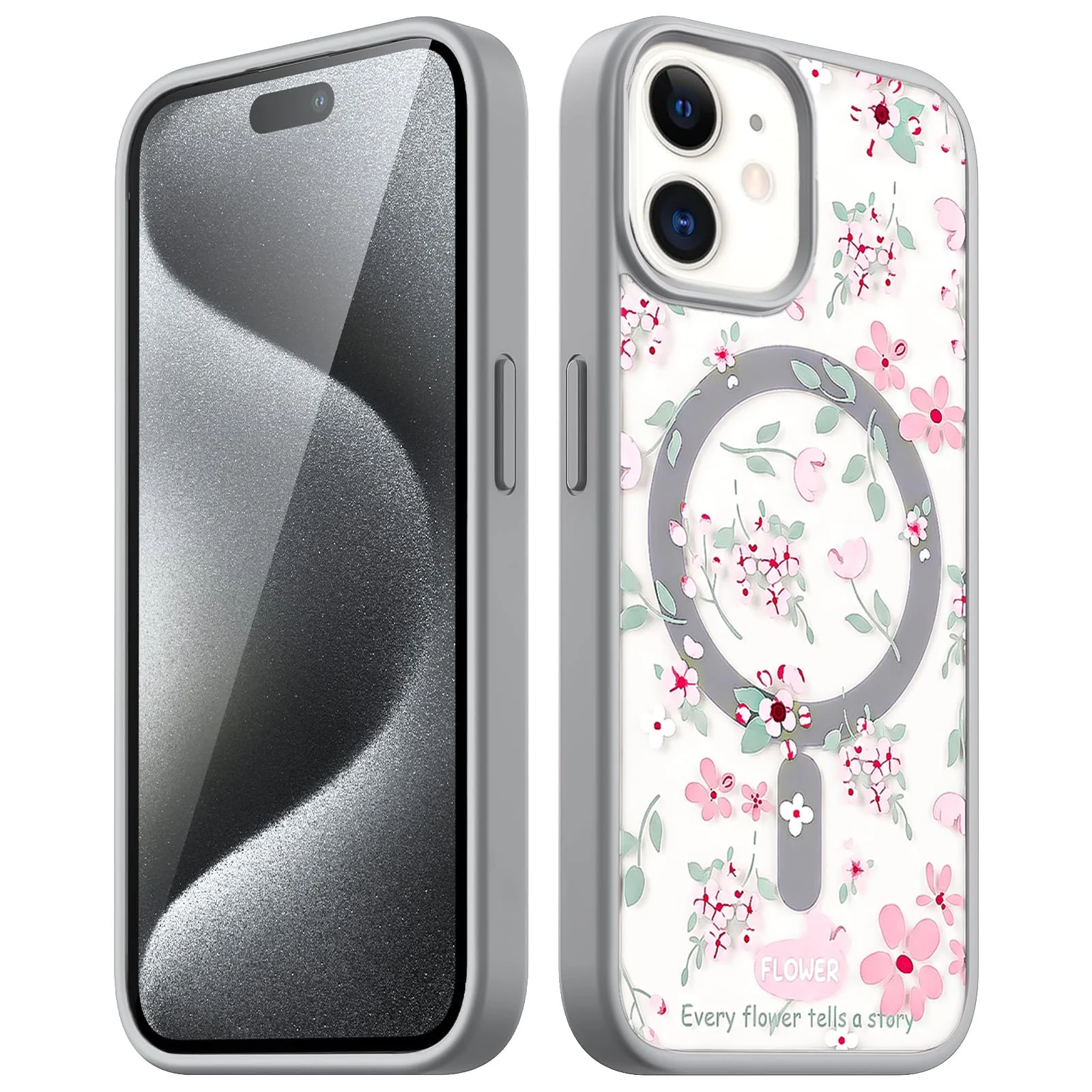 Dl3 Mobilak Magnetic Case for iPhone 11 6.1-Inch Compatible with MagSafe, Shockproof Phone Bumper Cover, Solid Color Matte TPU Frame, Anti-Scratch Clear Back - Black