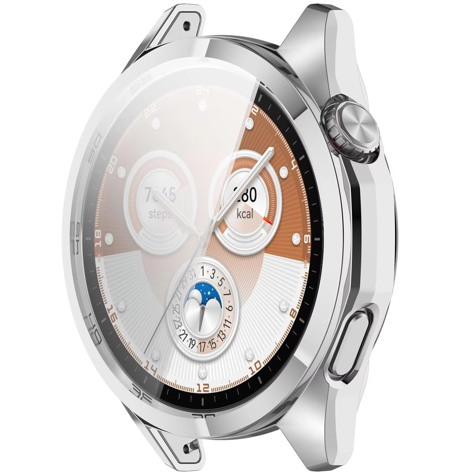DL3 Mobilak Case for Huawei Watch GT6 46MM, Case with Screen Protector, HD Protection Cover, Soft Silicone Screen Protector Cover for Huawei Watch GT 6 46MM - Silver