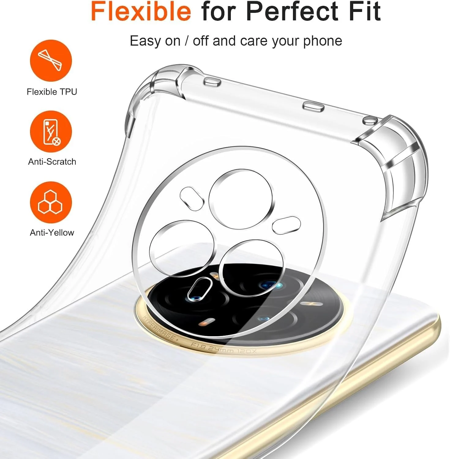 DL3 Mobilak Clear TPU Protective Case for realme 14 PRO+ 5G / realme 14 PRO Plus 5G with Camera Protection and Shockproof Design - Clear