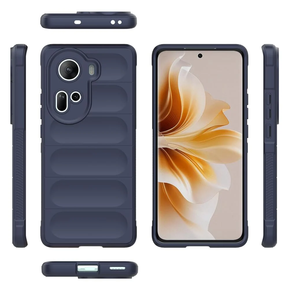 DL3 Mobilak Rugged Protective Case for OPPO Reno 11 5G, Camera protection, Shock-absorbing protection, Non-slip grip - Blue