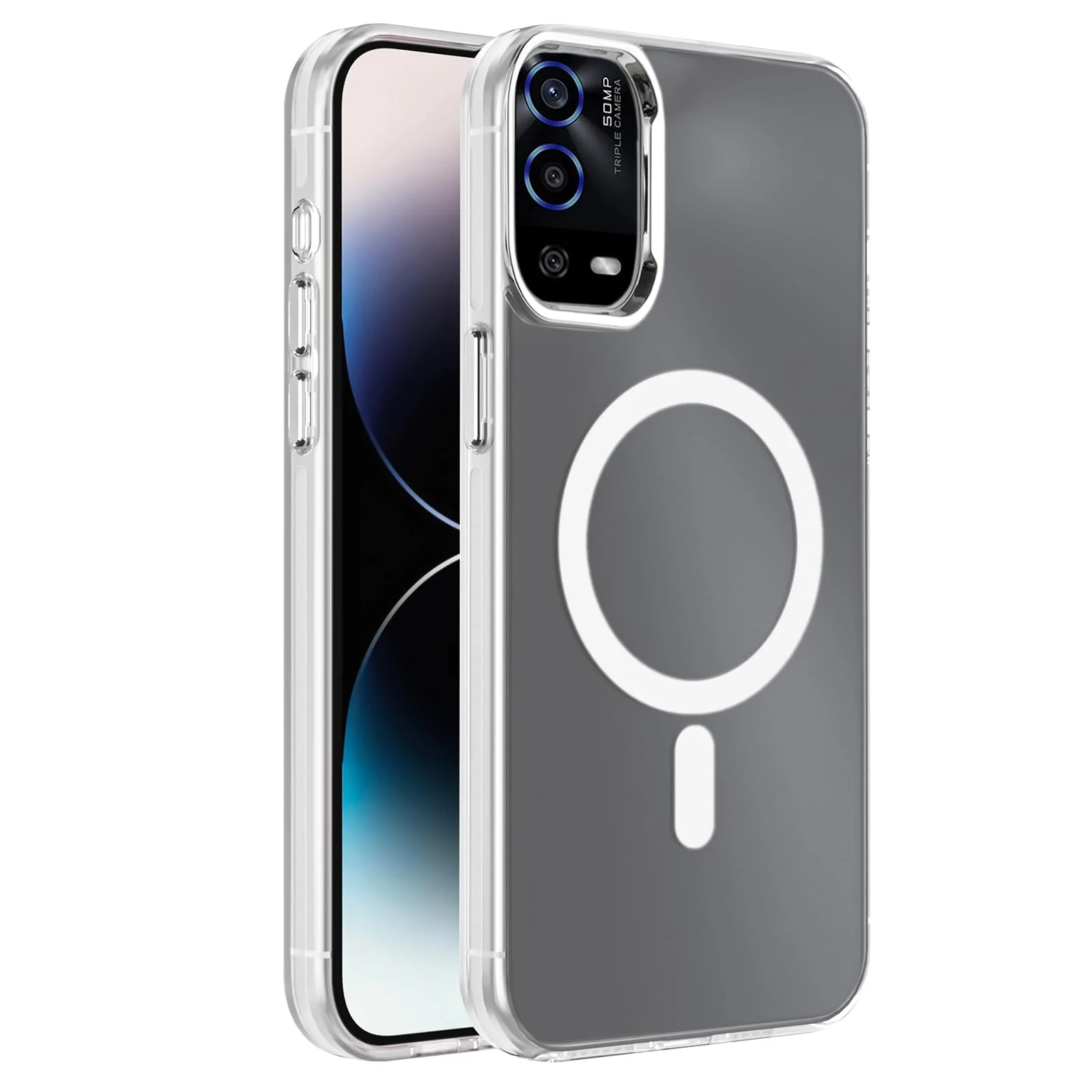 DL3 Mobilak Case For OPPO A16 / OPPO A16s / OPPO A54s Case Crystal [Not Compatible with MagSafe] Soft TPU Gel Case Flexible Silicone Anti-Scratch TPU Cover - Clear