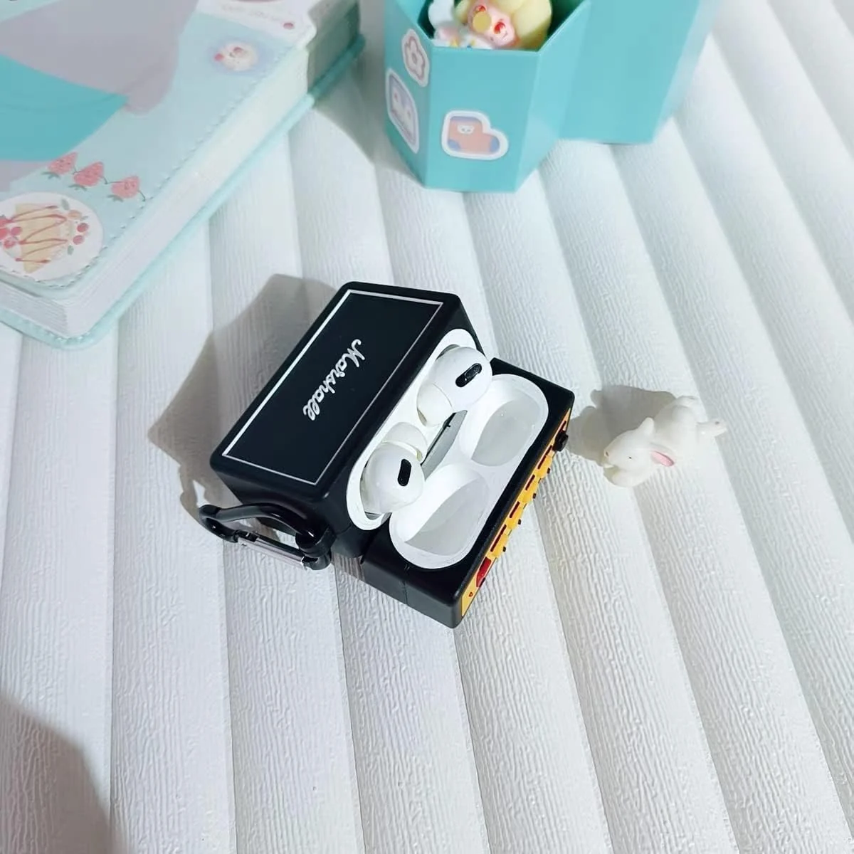 DL3 Mobilak For AirPods Pro Case Soft Silicone Shockproof Cover for Apple AirPods Pro, New 3D Cute Cartoon Creative Fun Case Skin with Keychain Design for AirPods Pro Charging Case 2019 - Marshal