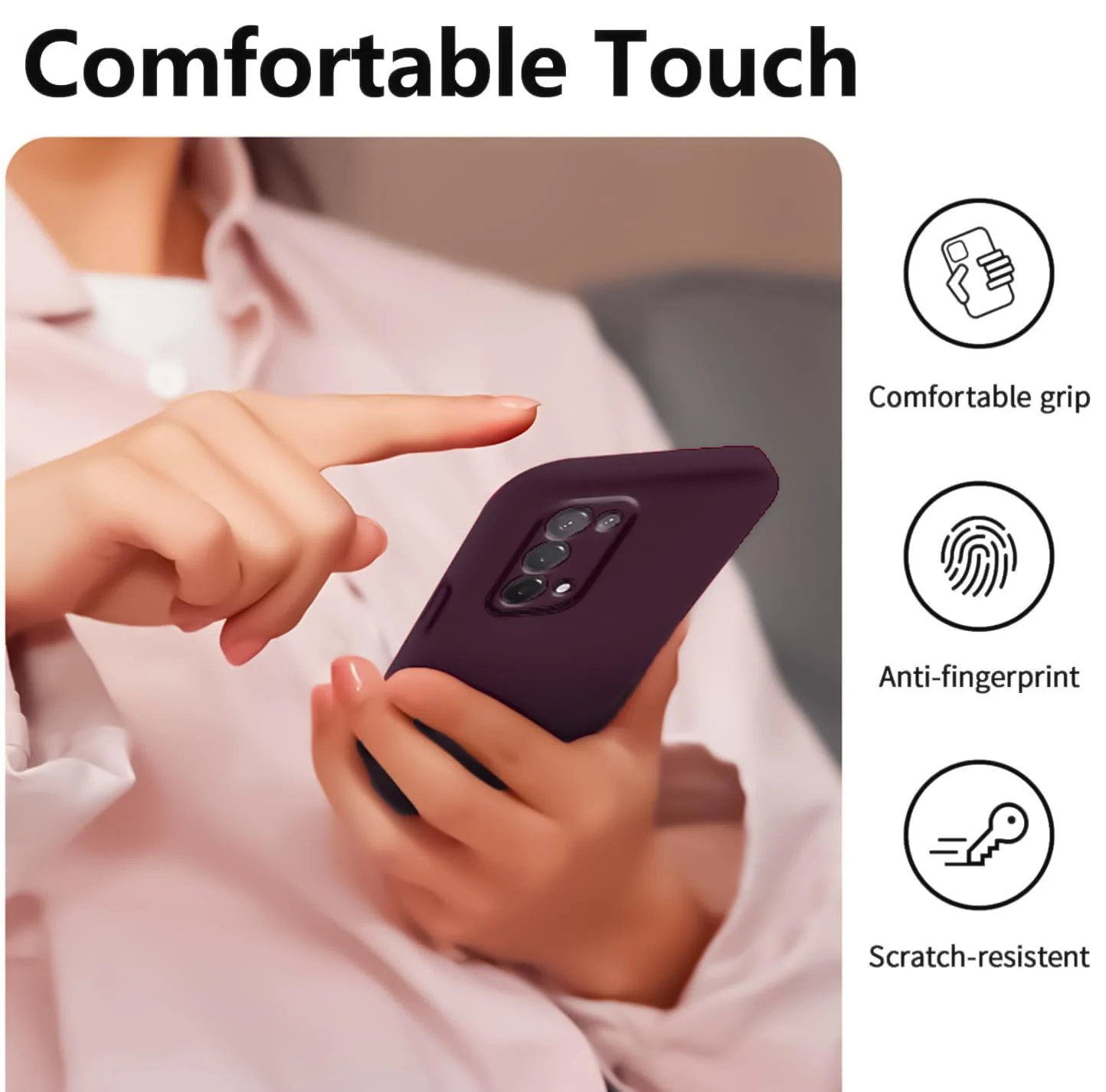DL3 Mobilak Liquid Silicone Protective Case with Soft Microfiber Lining with Full Camera Protection for realme 7 Pro - Wine Red