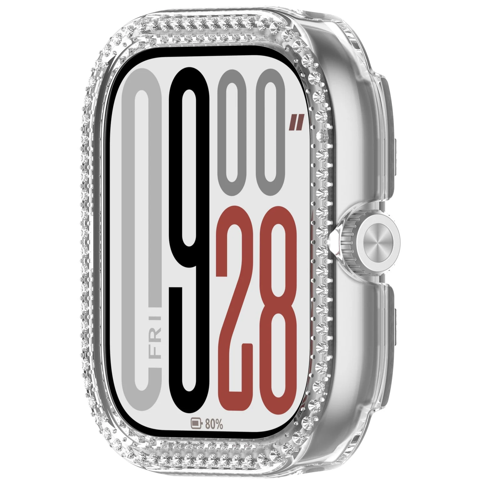 DL3 MOBILAK Bling Hard PC Watch Bumper Case for Xiaomi Redmi Watch 4 and Redmi Watch 5 - Clear