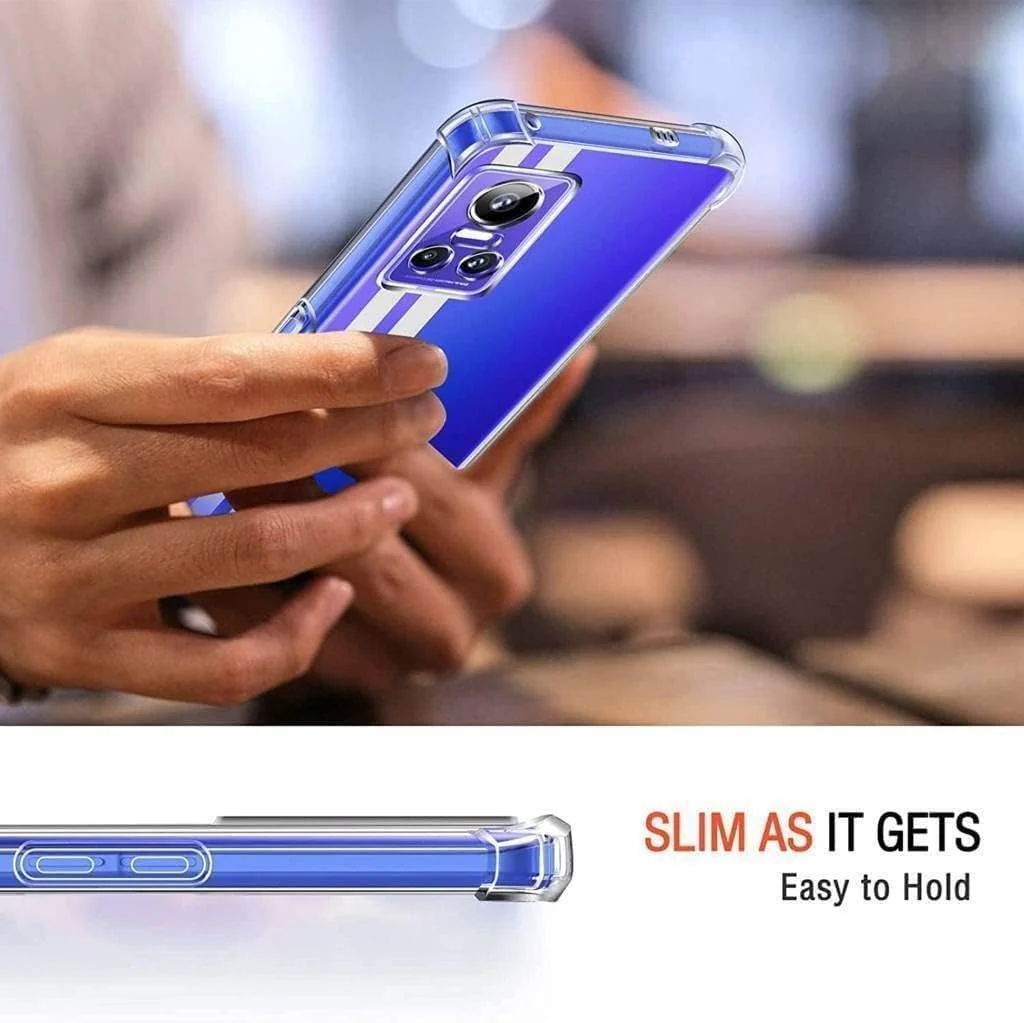 DL3 Mobilak Case Compatible with realme GT Neo 3, Cover Silicone TPU Gorilla Anti-shock Protector Camera Shockproof Corners - Clear