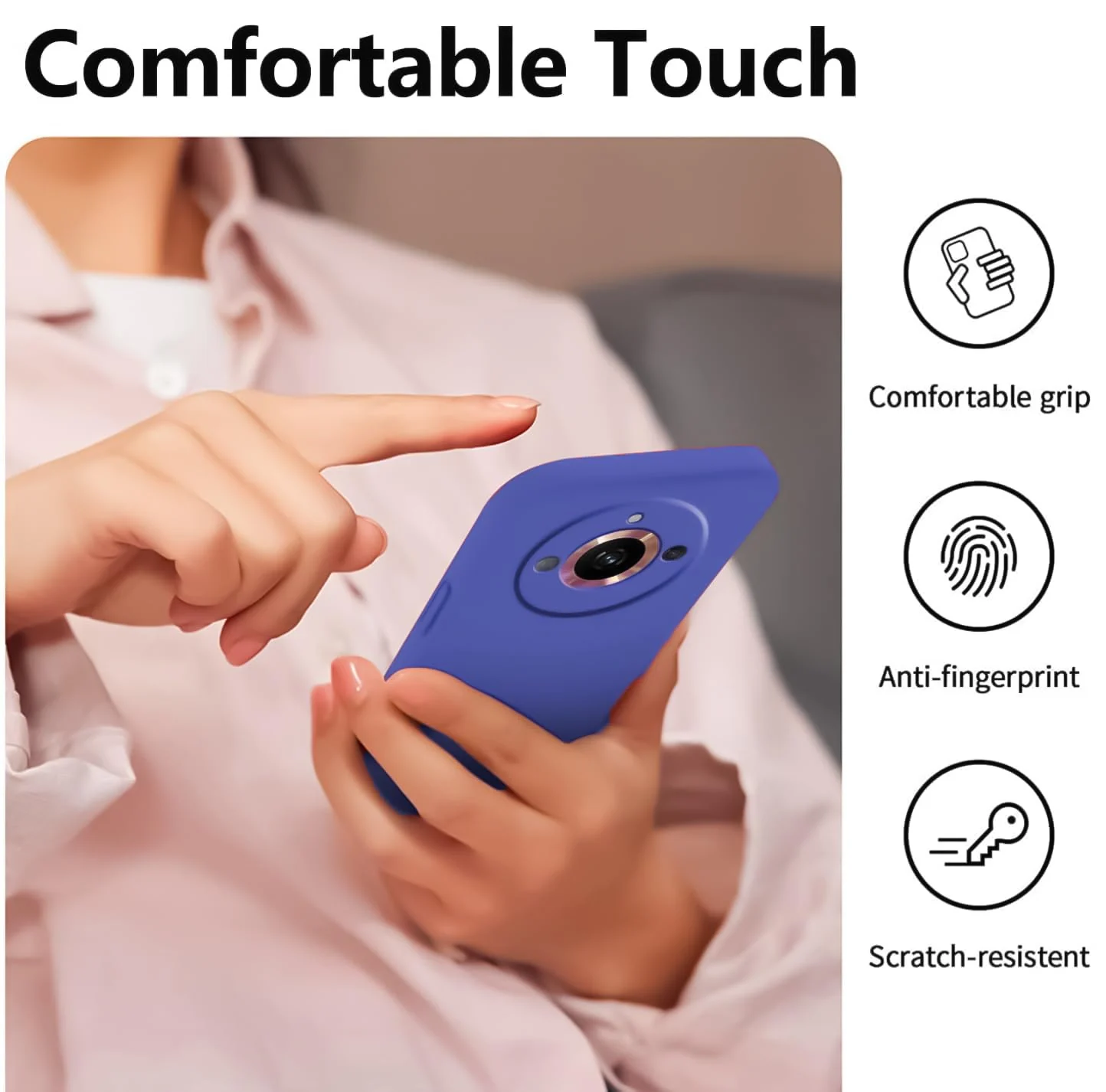 DL3 Mobilak Liquid Silicone Protective Case with Soft Microfiber Lining with Full Camera Protection for realme 11 Pro & realme 11 Pro+ Plus 5G - Light Blue