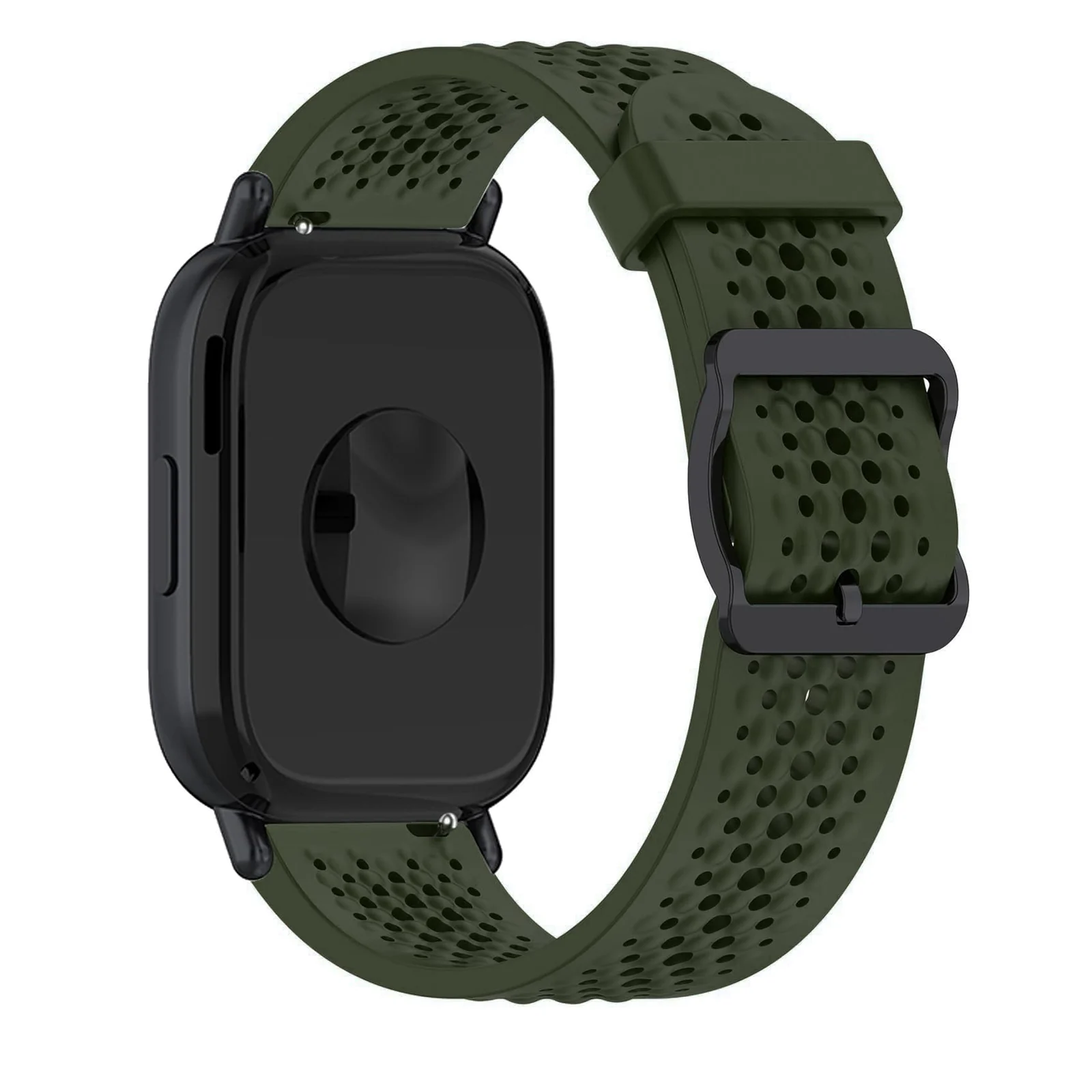 DL3 Mobilak 22 mm Silicone Breathable Sport Bracelet For Xiaomi Redmi Watch 5 Active/Redmi Watch 5 Lite Strap, 22mm Adjustable Armband Watchbands Quick Wristband Watch Strap Bands - Green