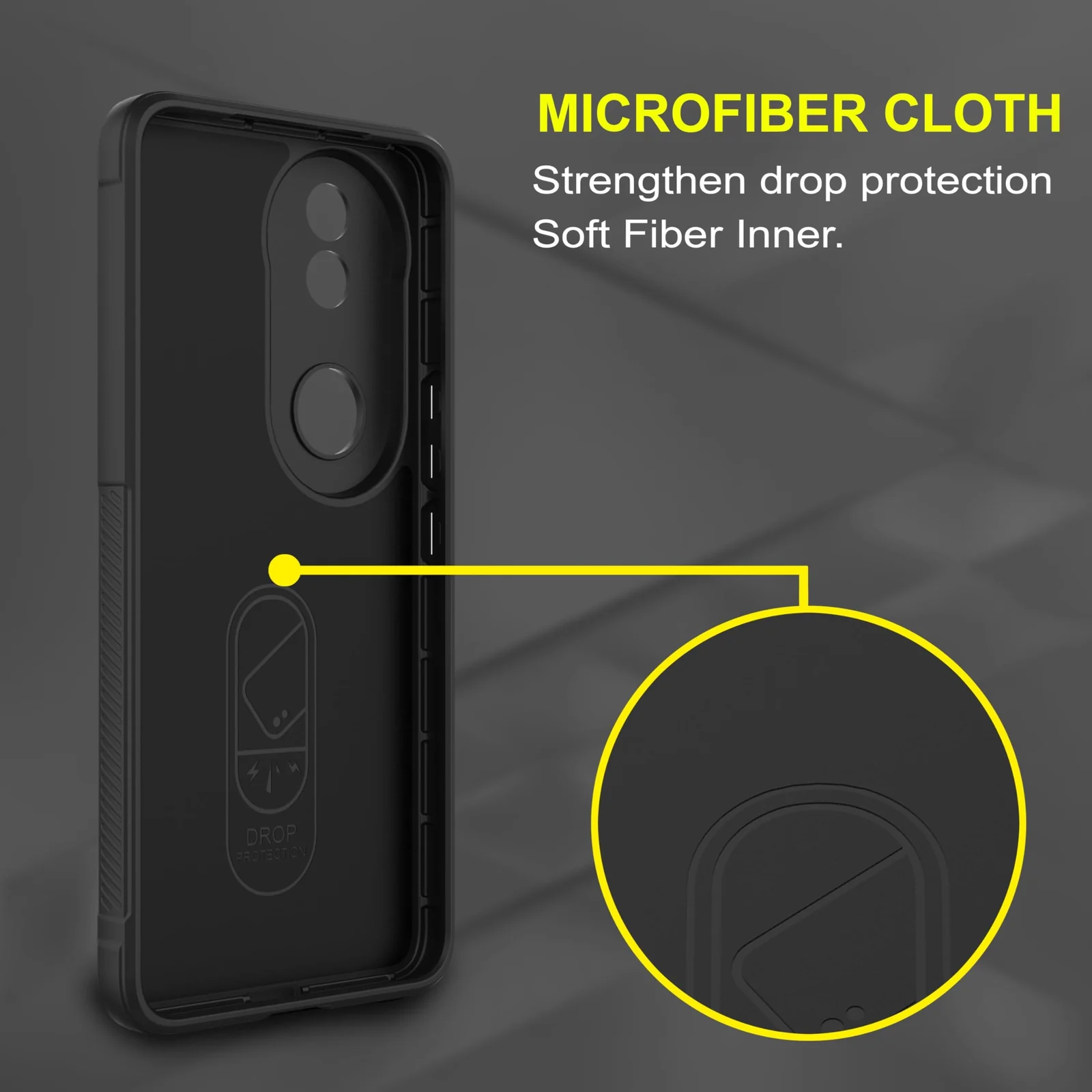 DL3 Mobilak Silicone Case for Vivo V50 5G / Vivo V50E Heavy Duty Protective [Slim Fit] Shockproof Soft Protective Design Shock-Absorption TPU Cover With Camera Protection - Black