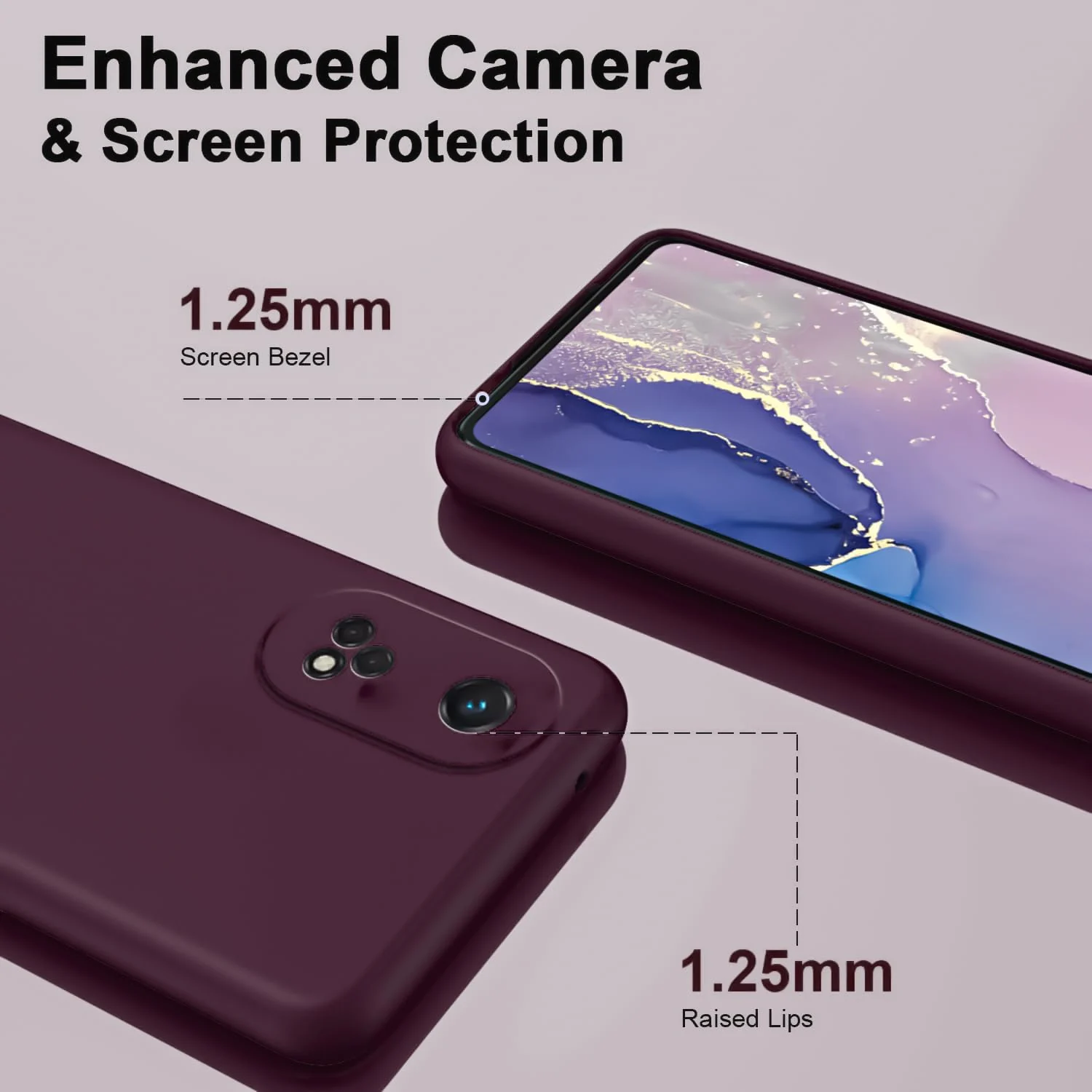DL3 Mobilak OPPO Reno 8T 4G (Not 5G) Case, Soft Flexible Silicone Gel Rubber Bumper Cover, Full Body Shockproof Protective Phone Case (Win Red) - Wine Red