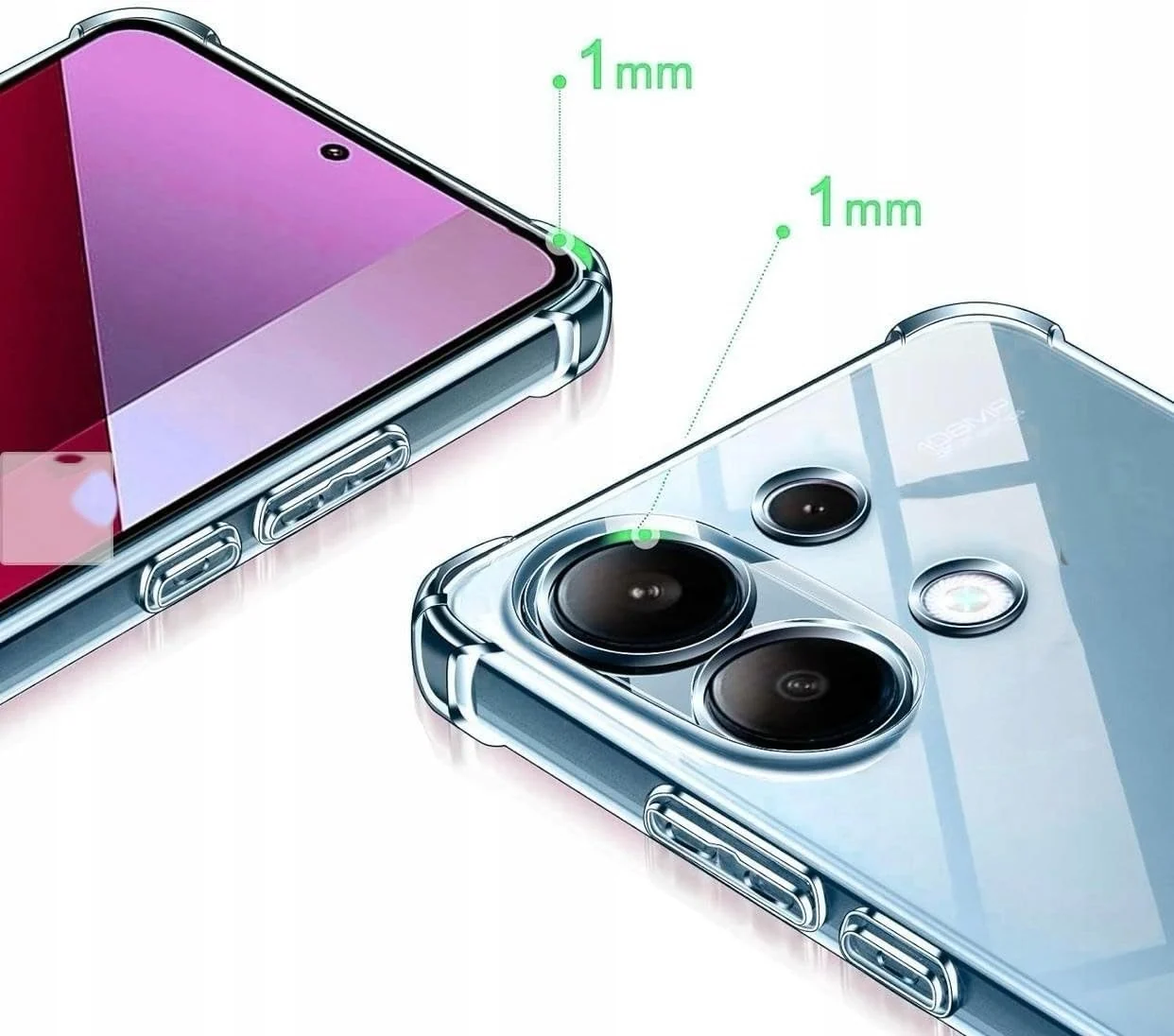 DL3 Mobilak Clear TPU Case for Xiaomi Redmi Note 13 4G, Camera protection, Shock-absorbing protection, Scratch-resistant surface - Clear